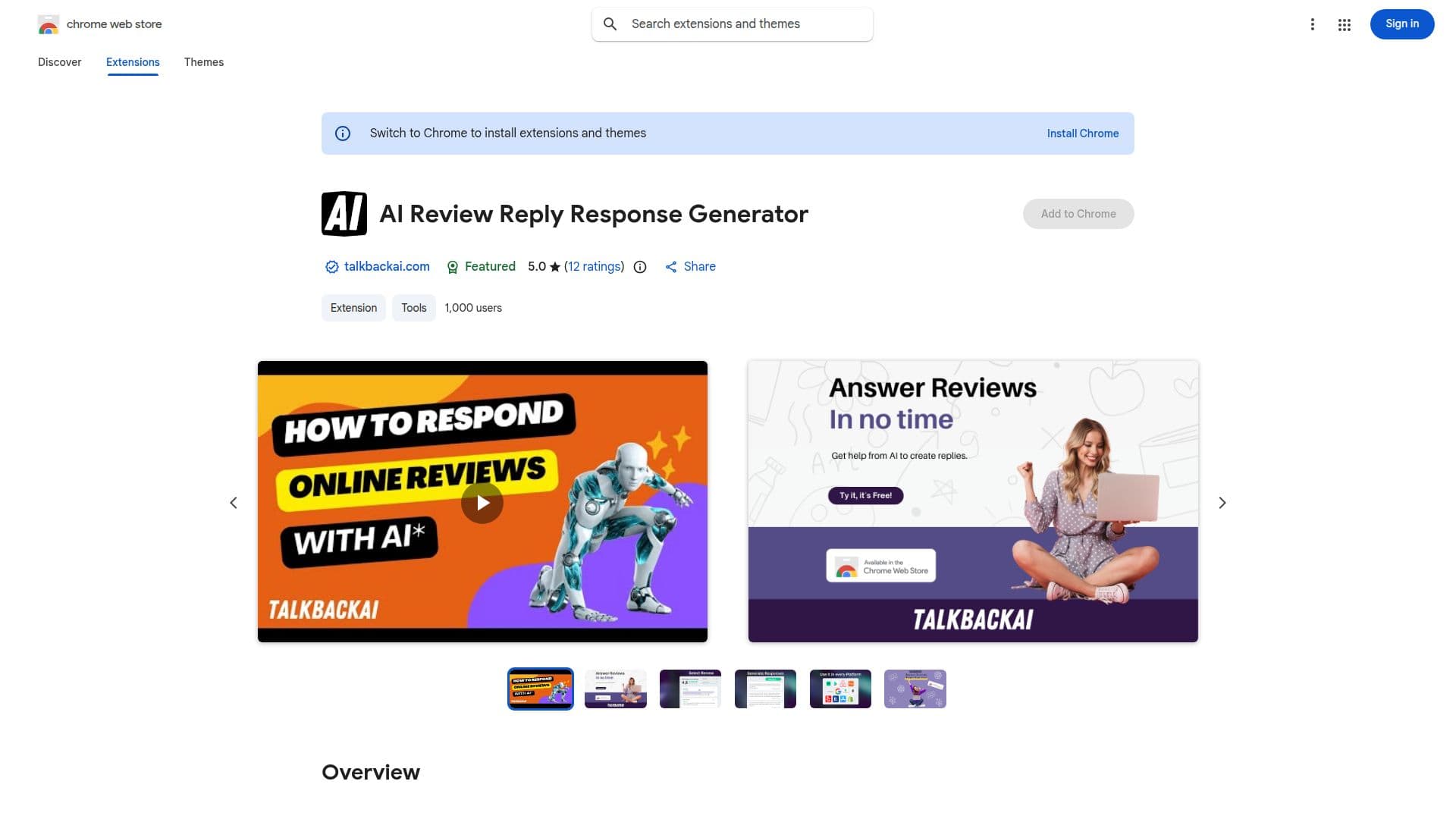 Gerador de Respostas para Resenhas com IA screenshot