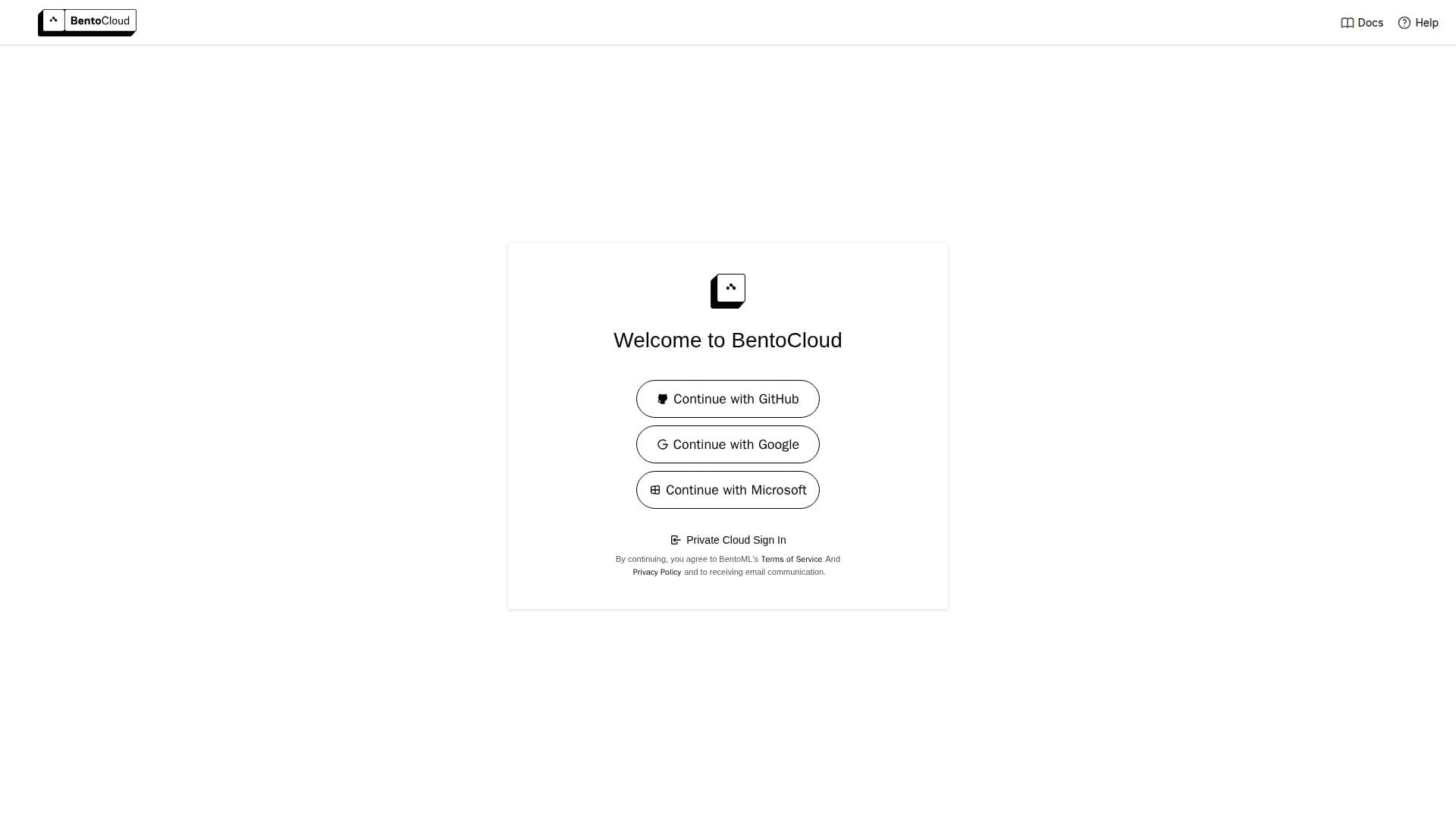 Bento Inference Platform screenshot