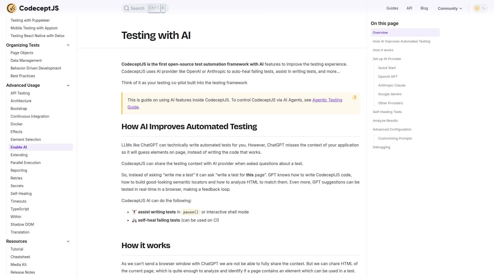إطار اختبار CodeceptJS screenshot