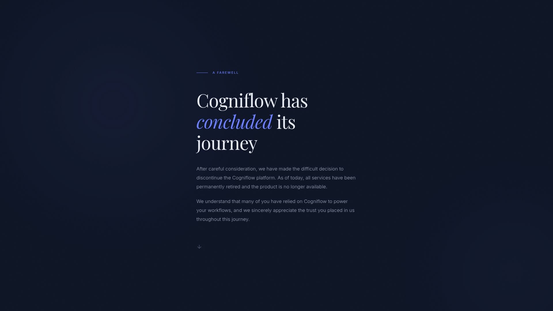 Cogniflow — Discontinued AI Platform screenshot