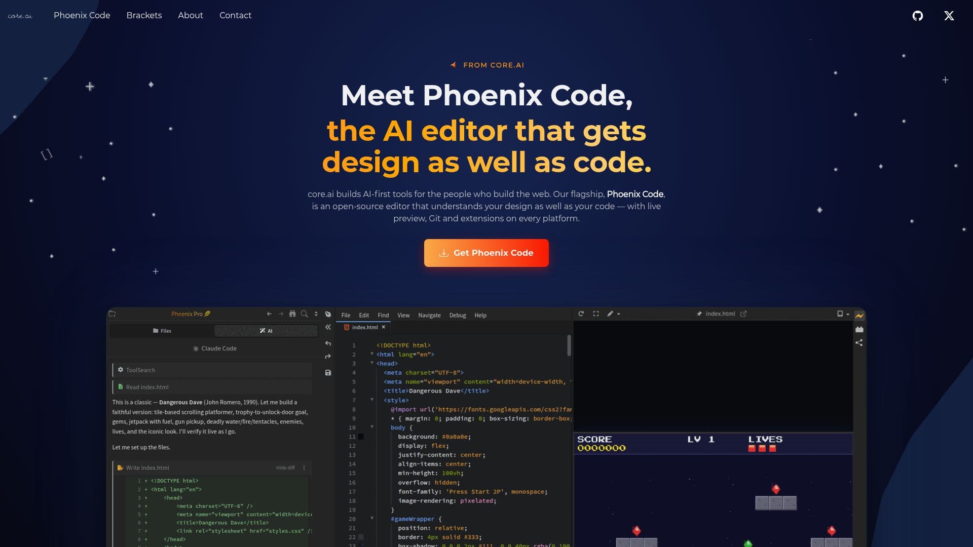 CORE Phoenix Code screenshot