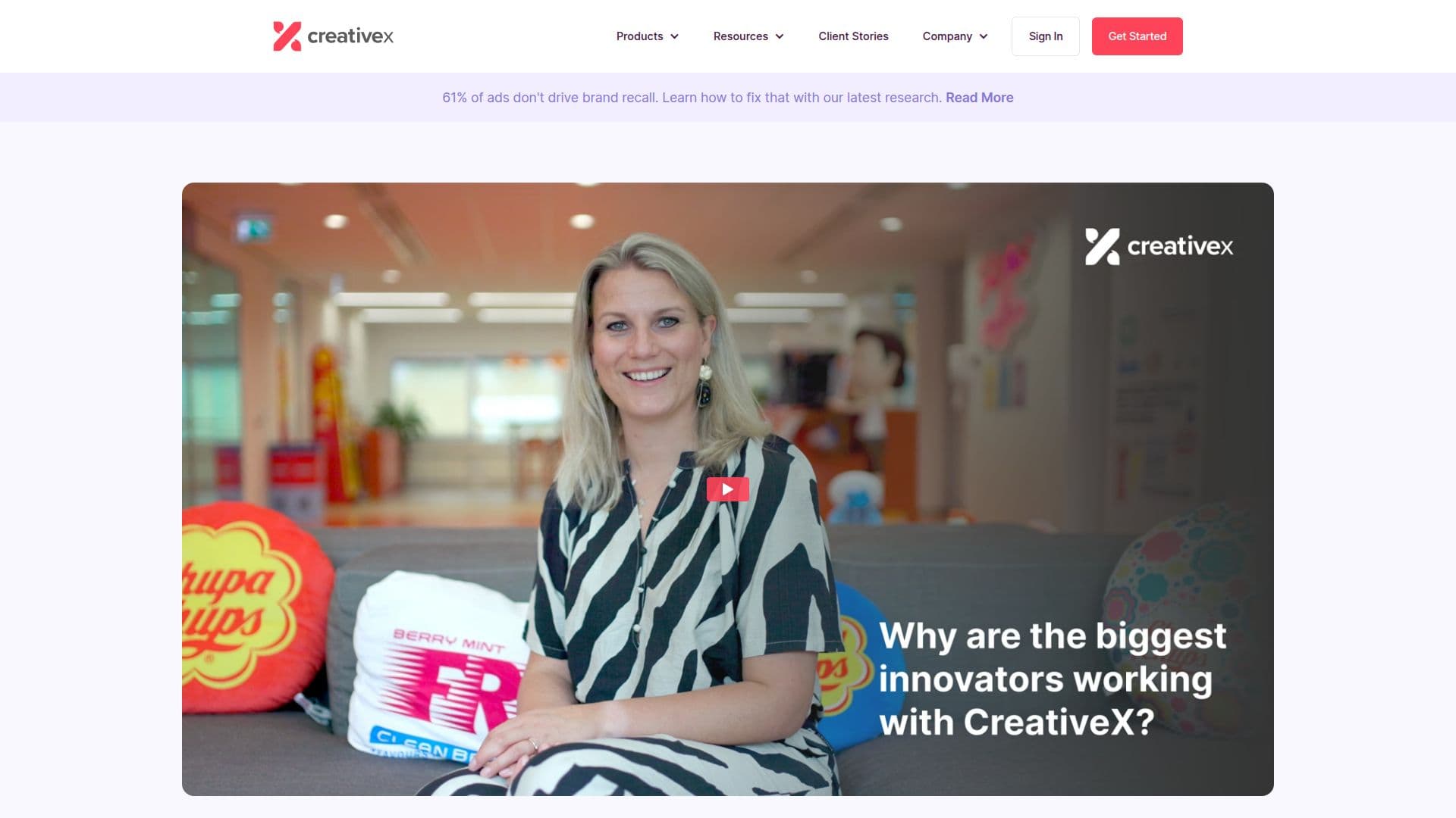 CreativeX AI Platform screenshot
