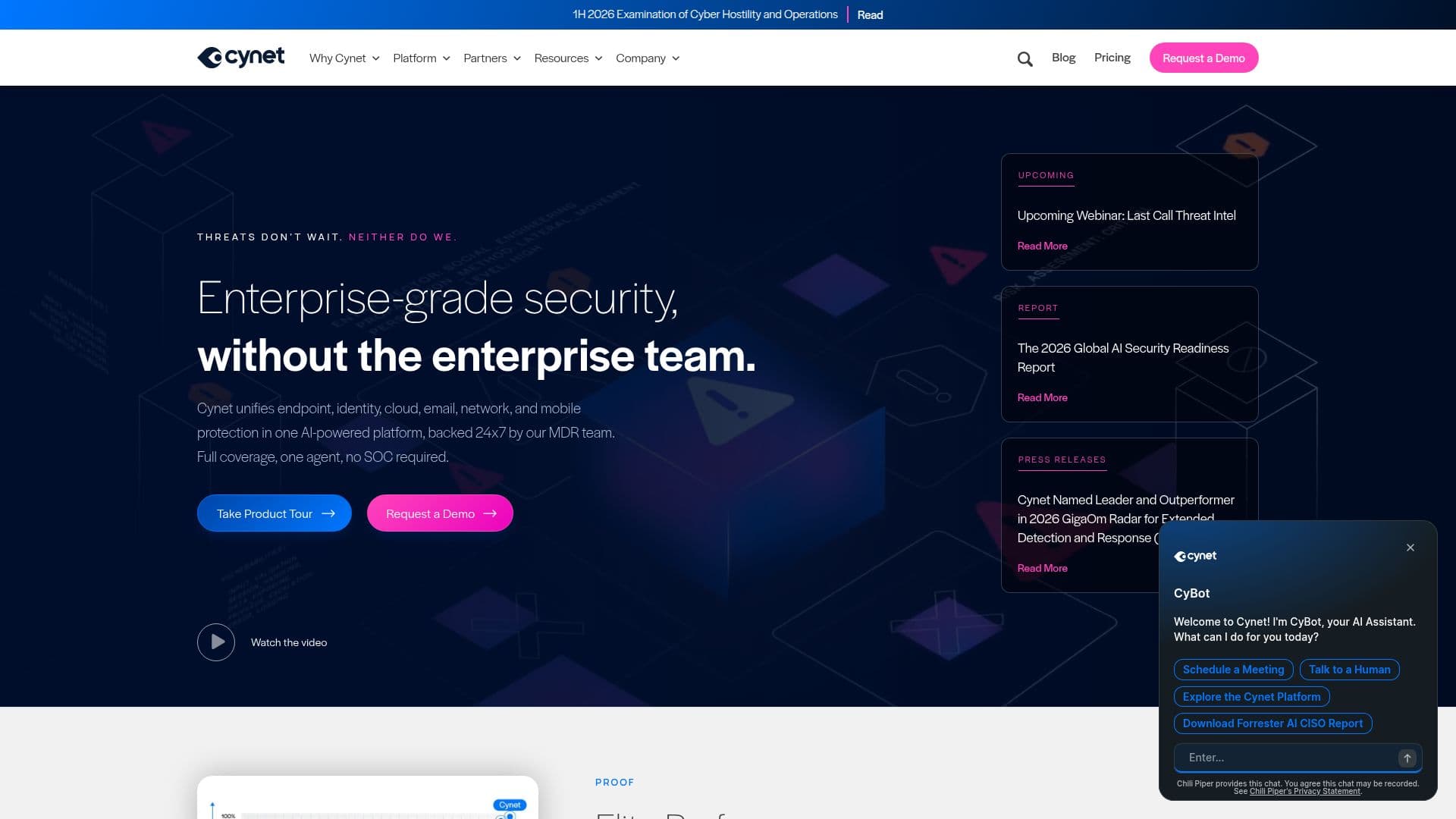 Cynet Security Platform screenshot
