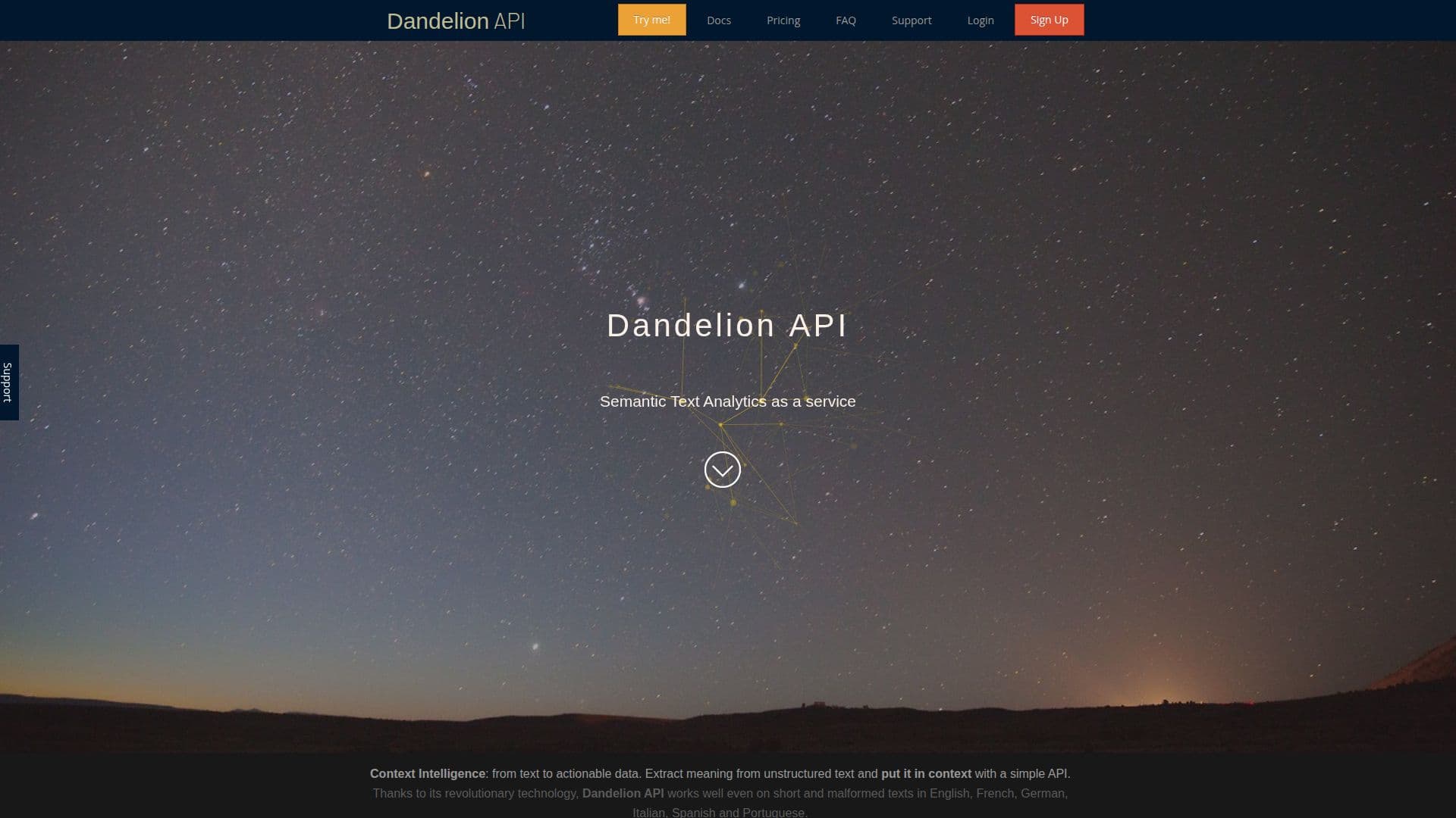 Dandelion API - Semantische Textanalyse screenshot