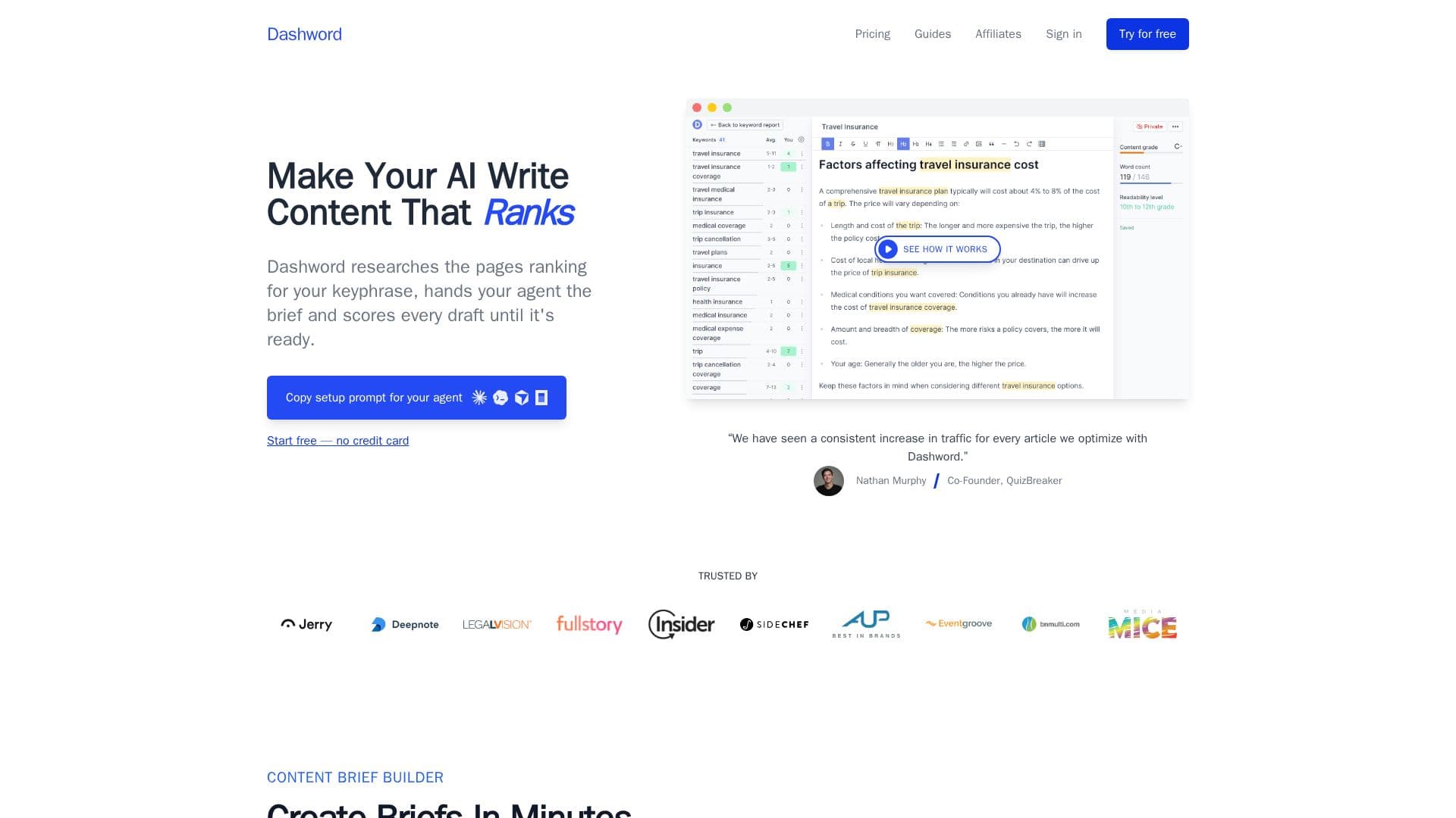 Dashword screenshot