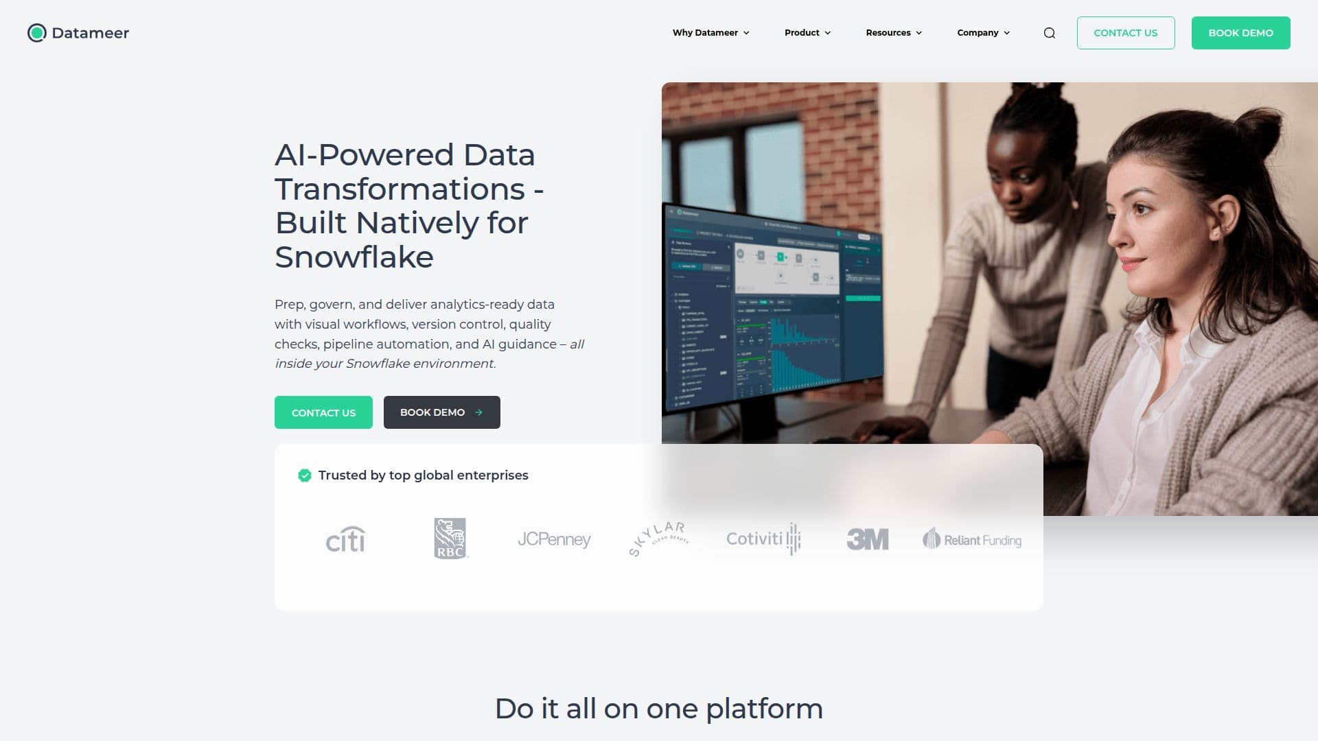 Datameer Business Analytics Plattform screenshot