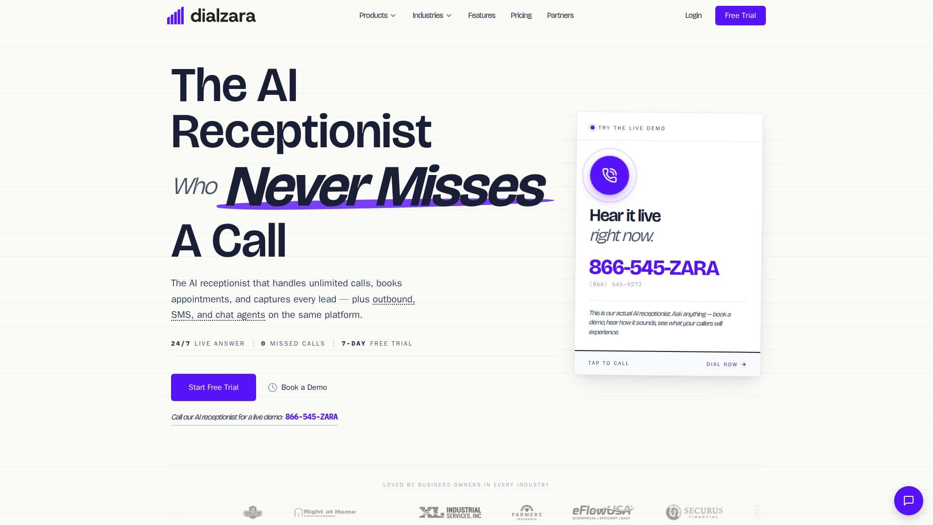 Dialzara screenshot