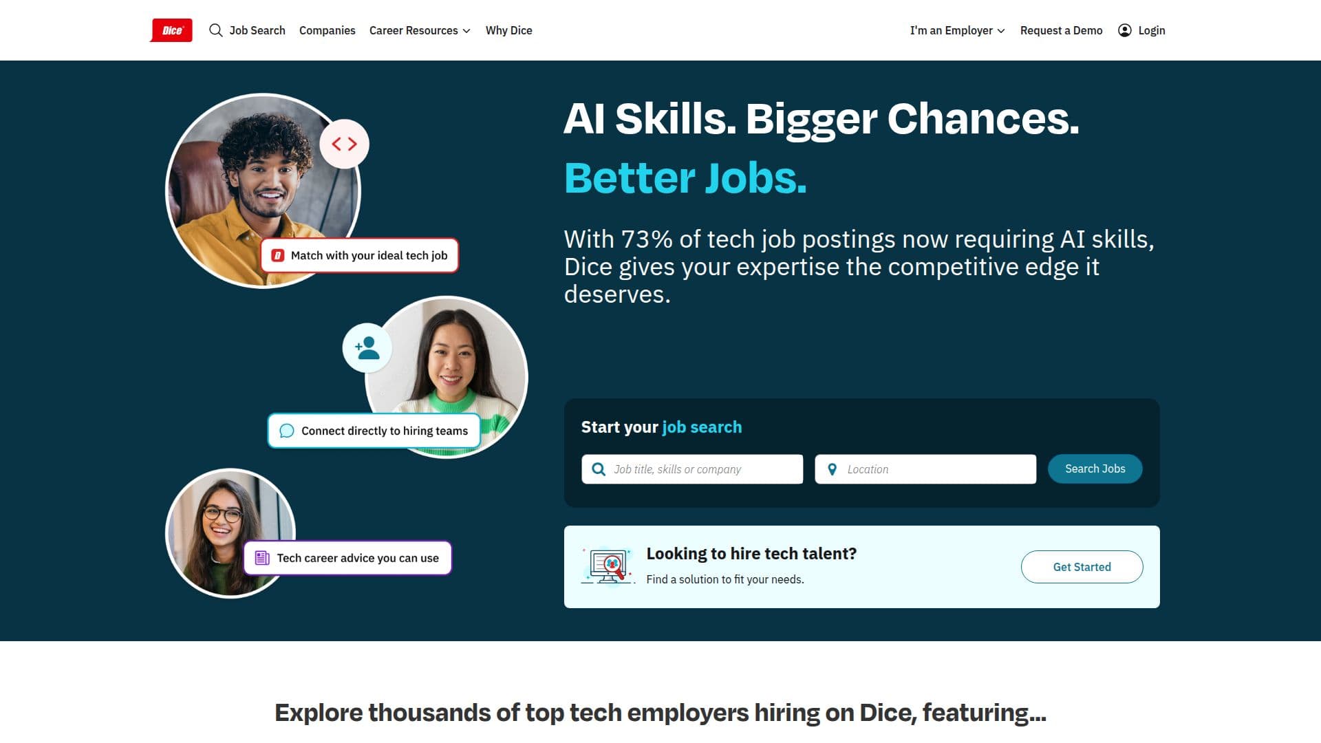 Dice Tech Job Platform screenshot