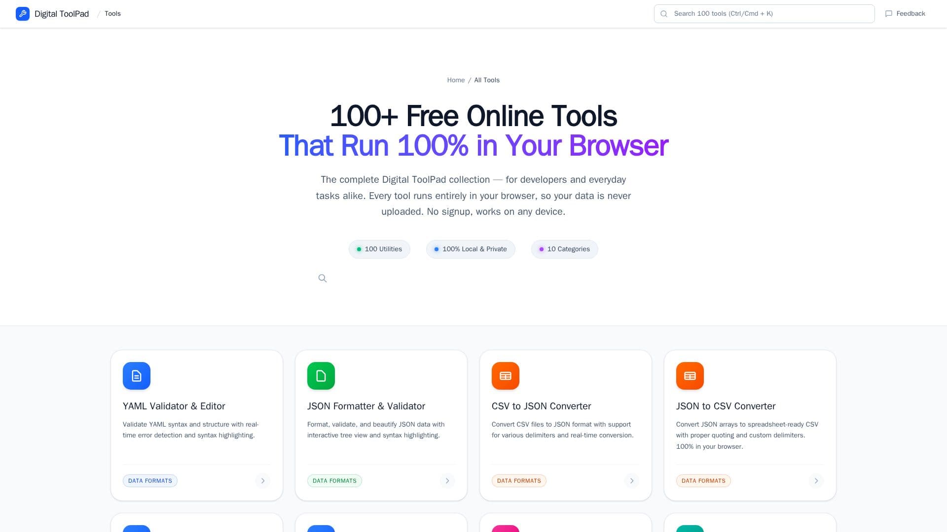 Digital Toolpad Suite screenshot