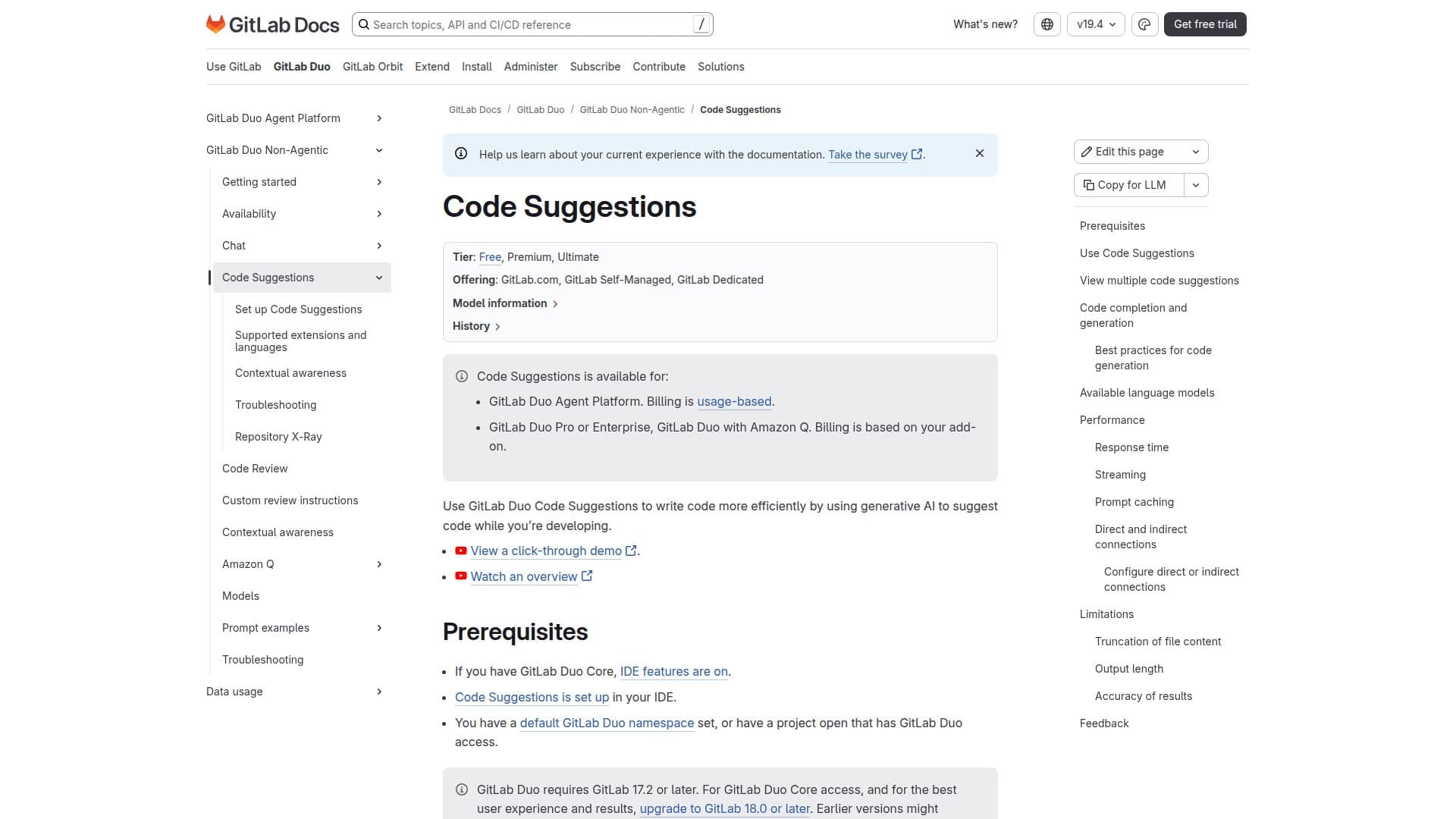 اقتراحات كود GitLab screenshot