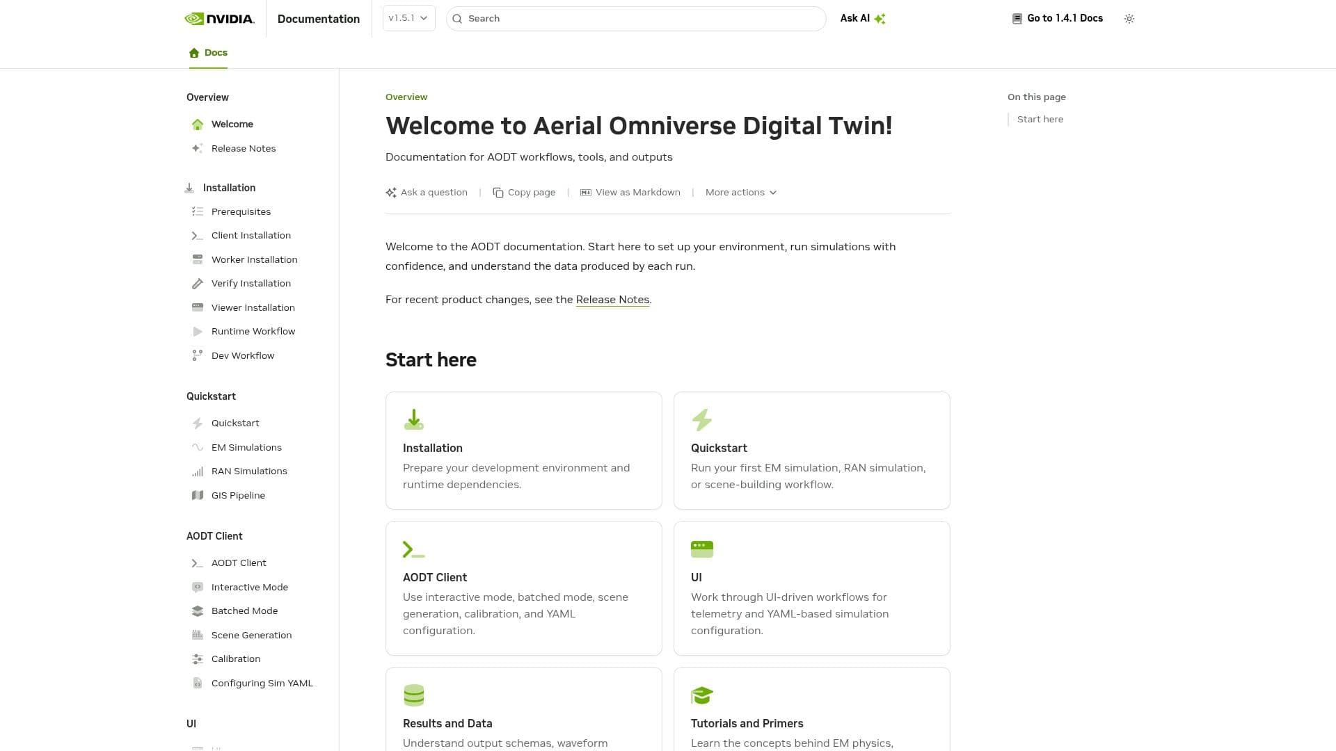 Aerial Omniverse Digital Twin screenshot