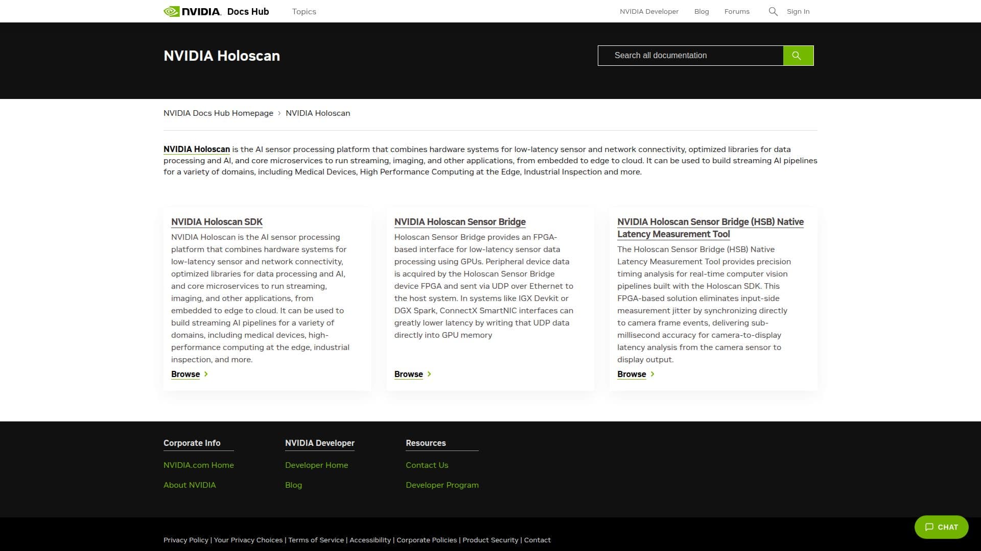 منصة NVIDIA Holoscan screenshot