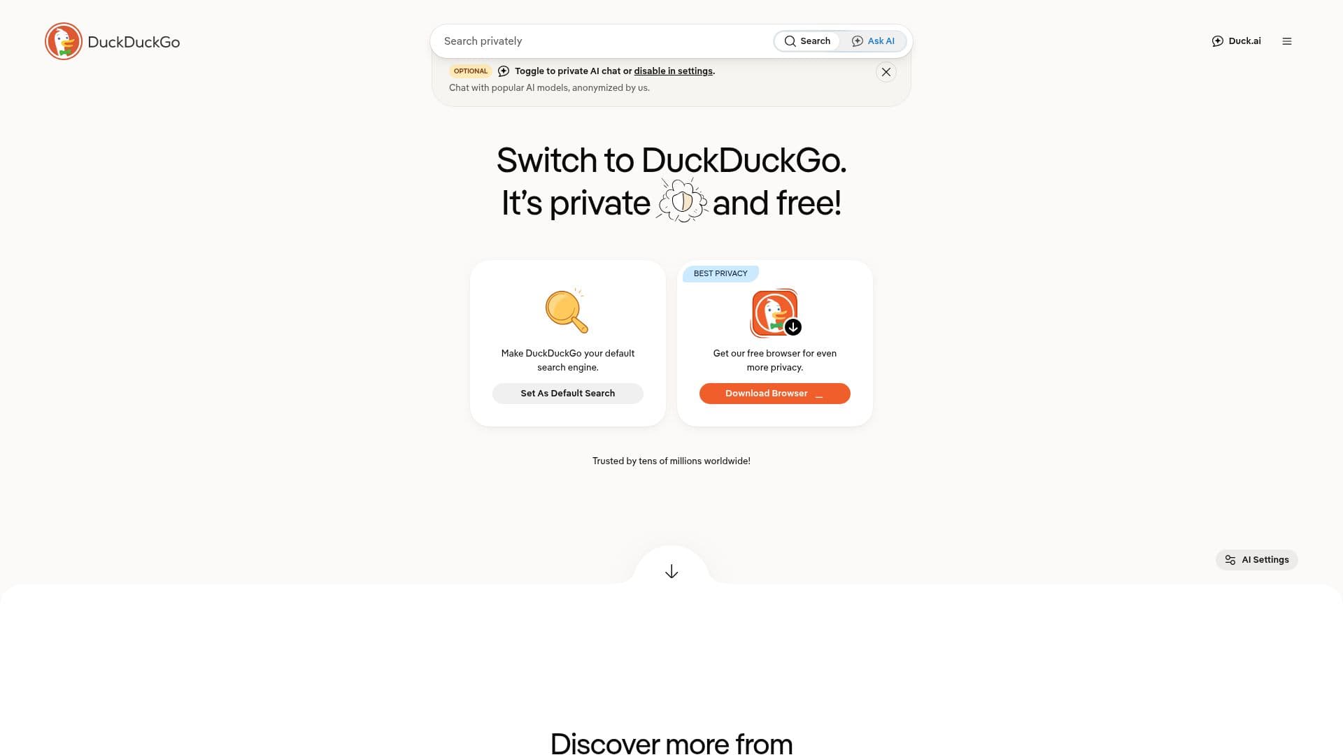 DuckDuckGo Browser screenshot
