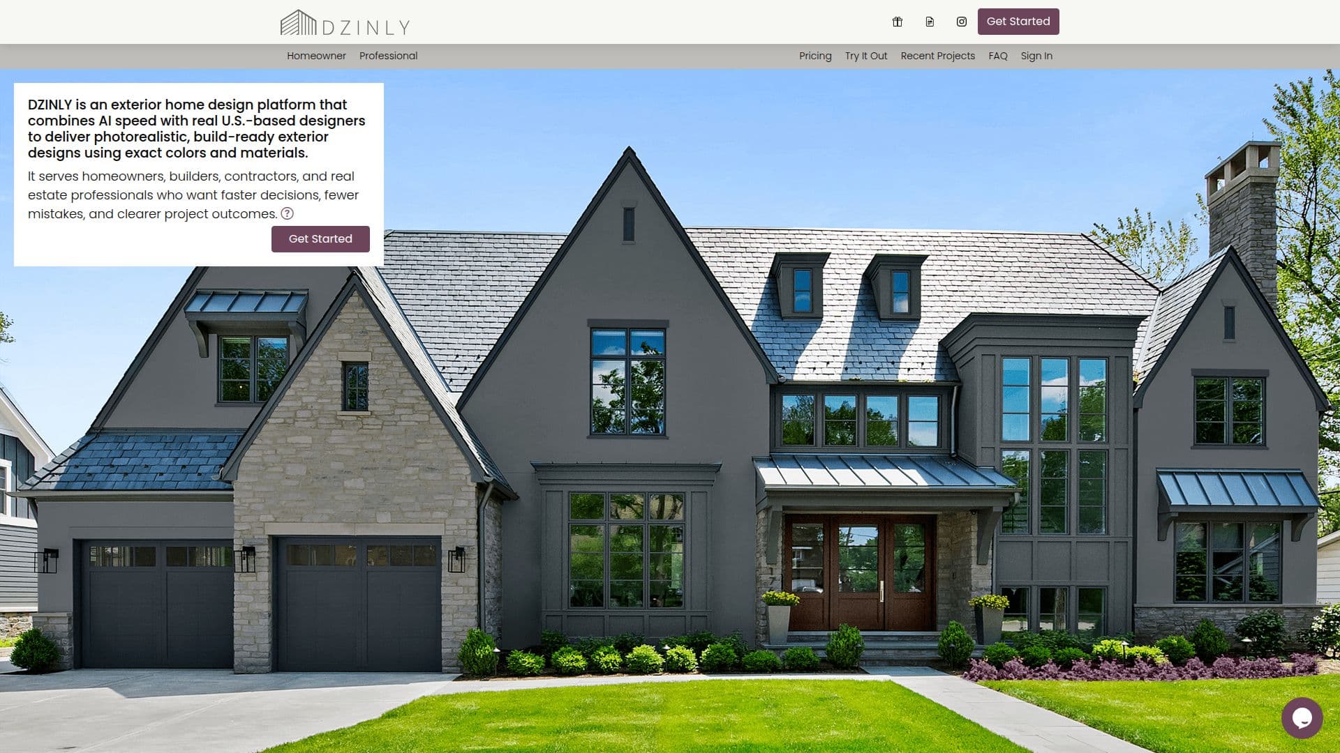 DZINLY - Experten Online Außenarchitektur screenshot