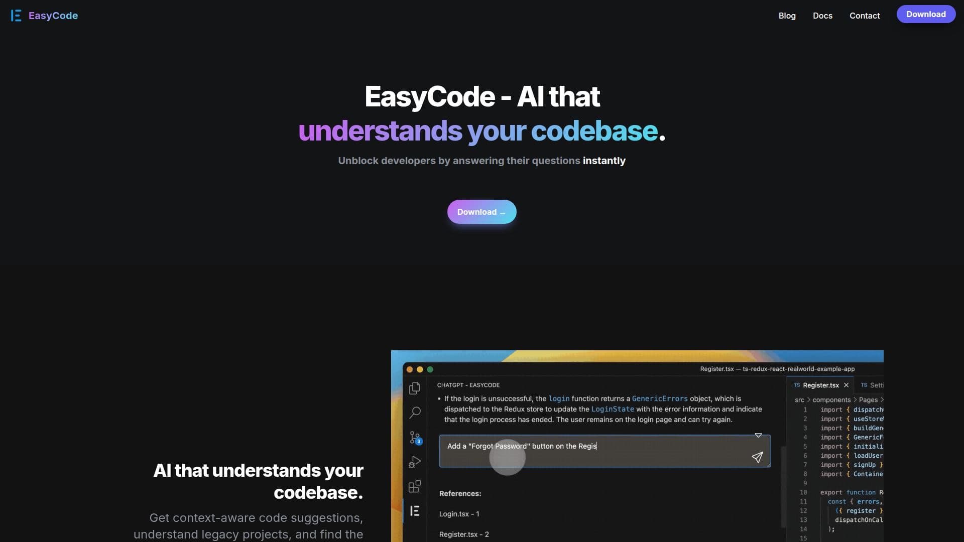 EasyCode - مساعد كود الذكاء الاصطناعي screenshot