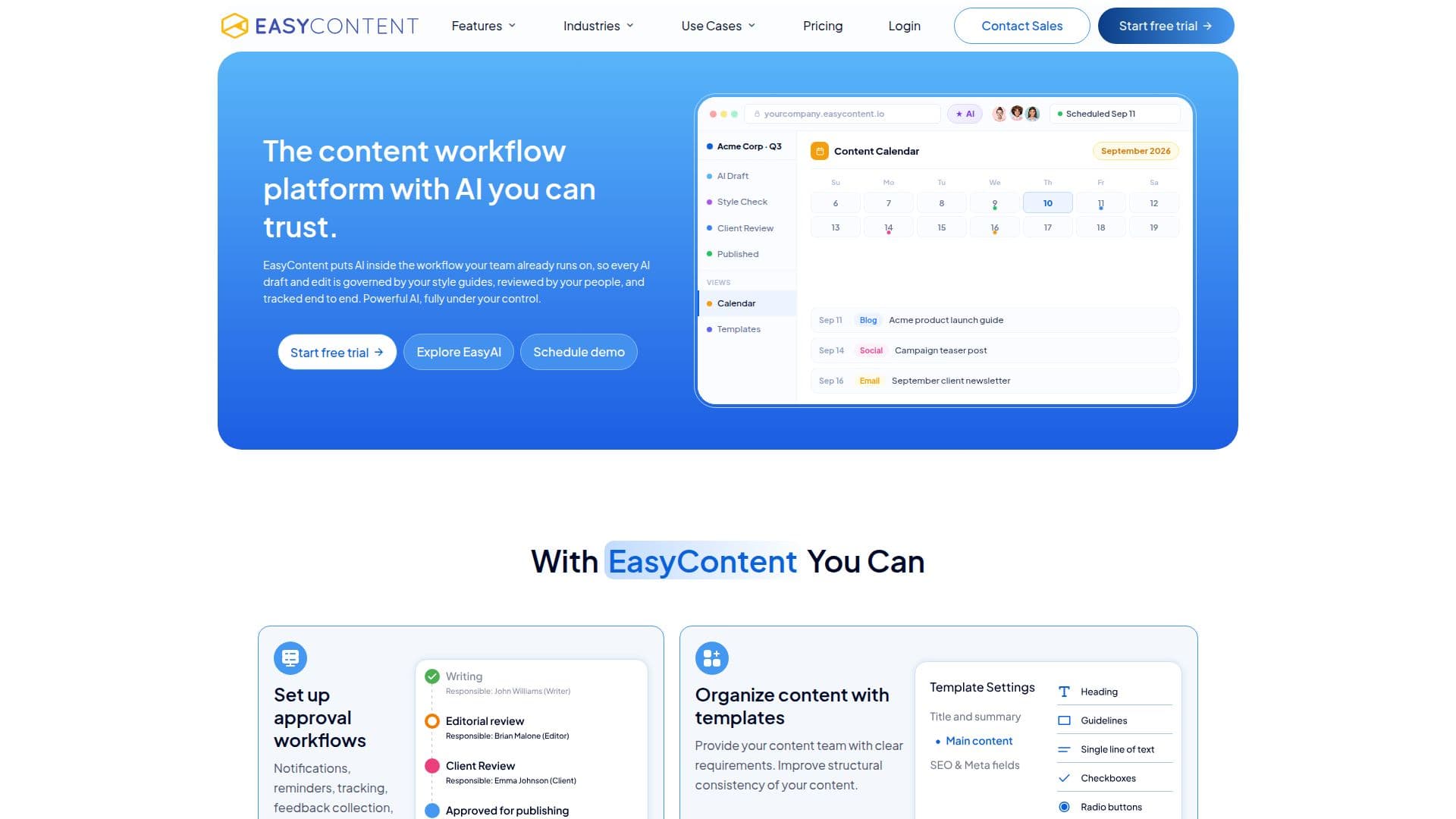 EasyContent - AI Content Workflow screenshot