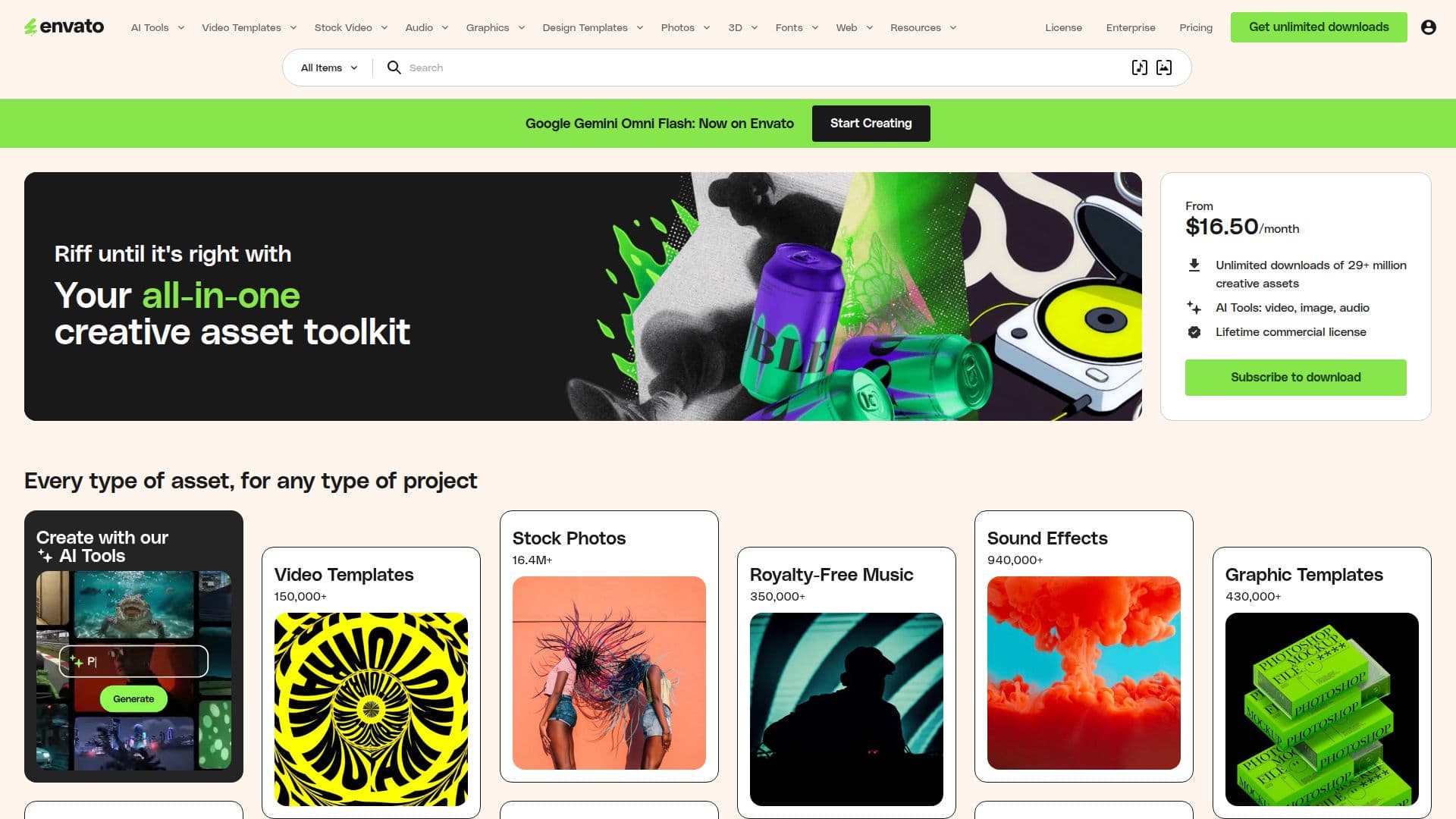 Envato Elements screenshot