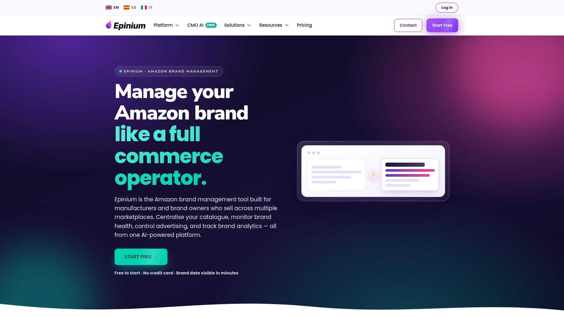 Epinium Amazon Brand Management Tool screenshot