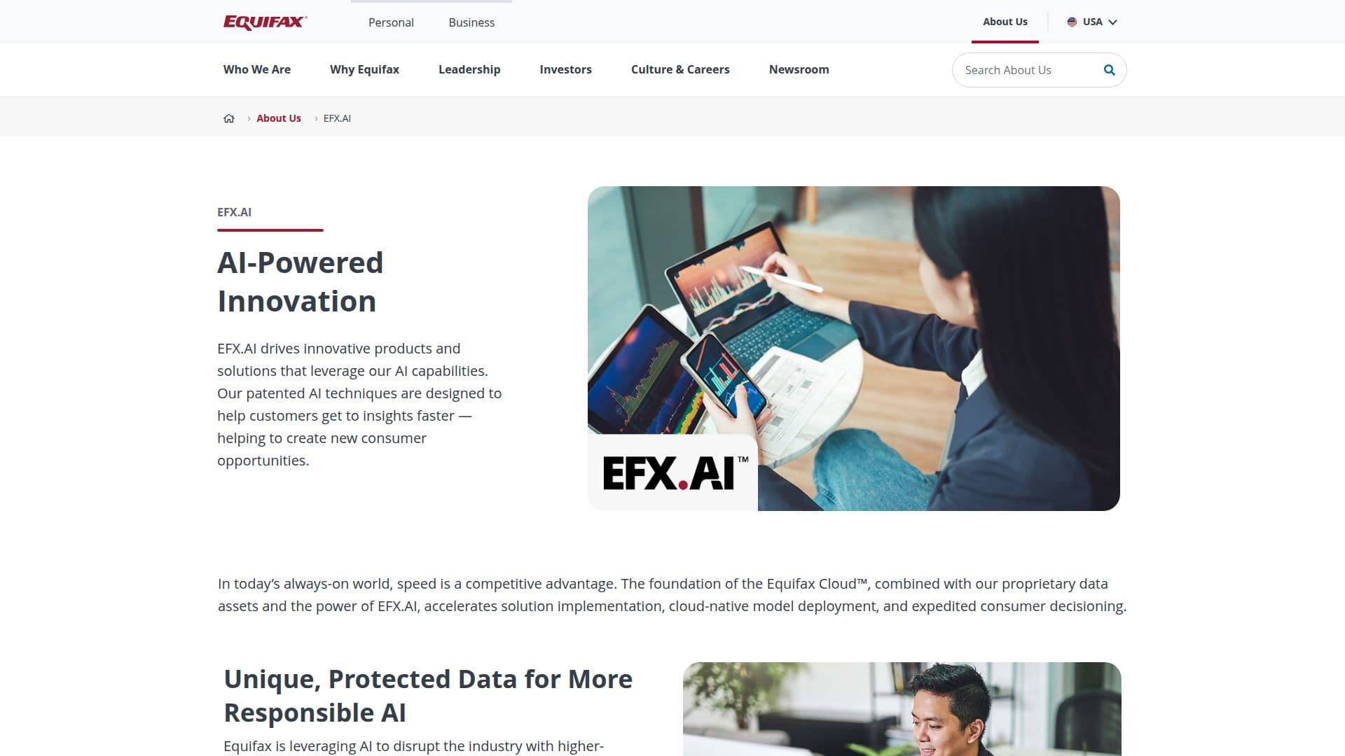 EFX.AI da Equifax screenshot