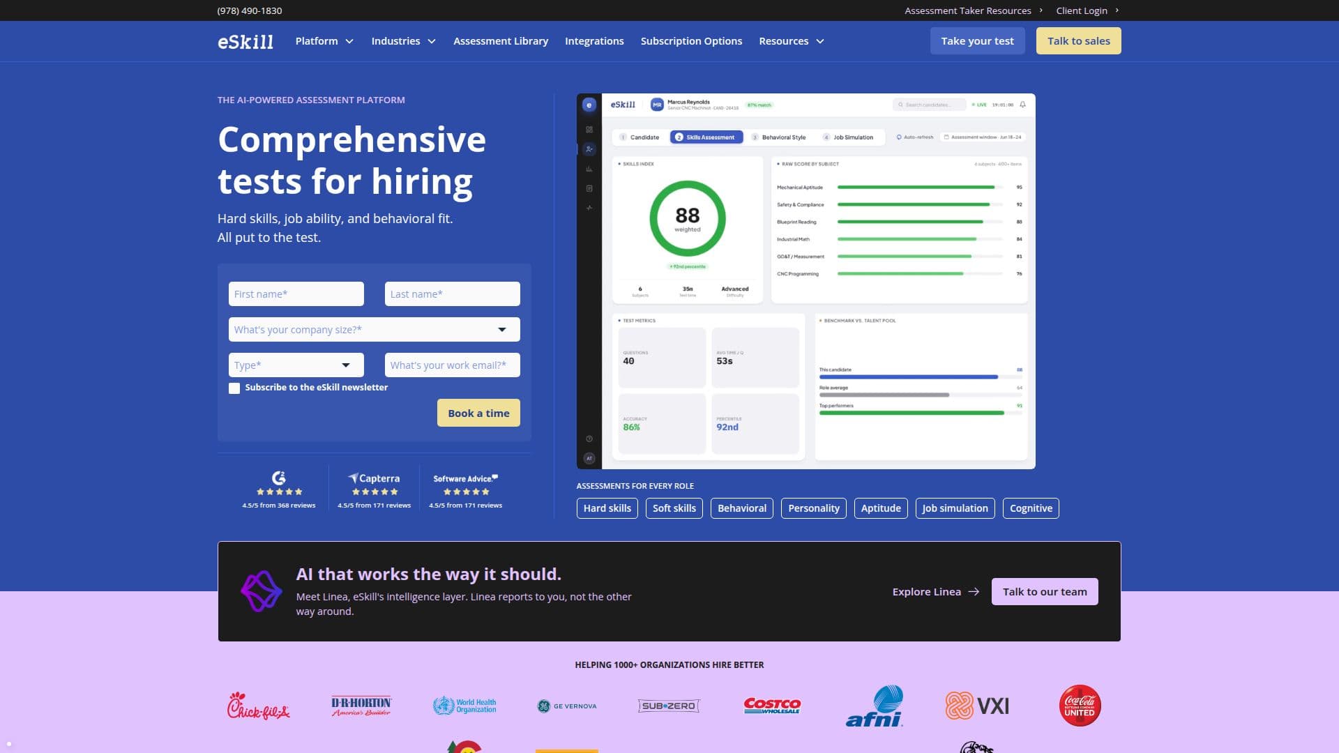 Soluções de Testes de Emprego eSkill screenshot