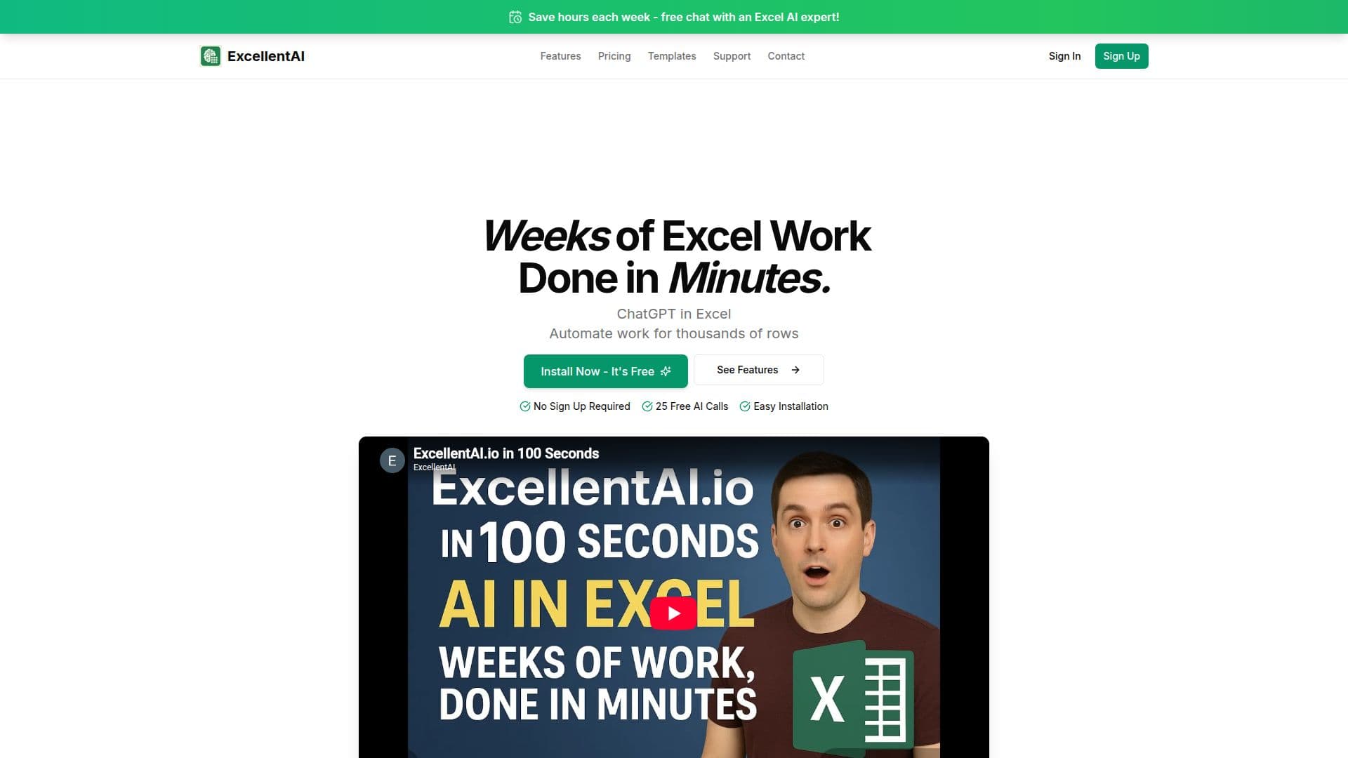 ExcellentAI - Complemento de Excel Potenciado por IA screenshot
