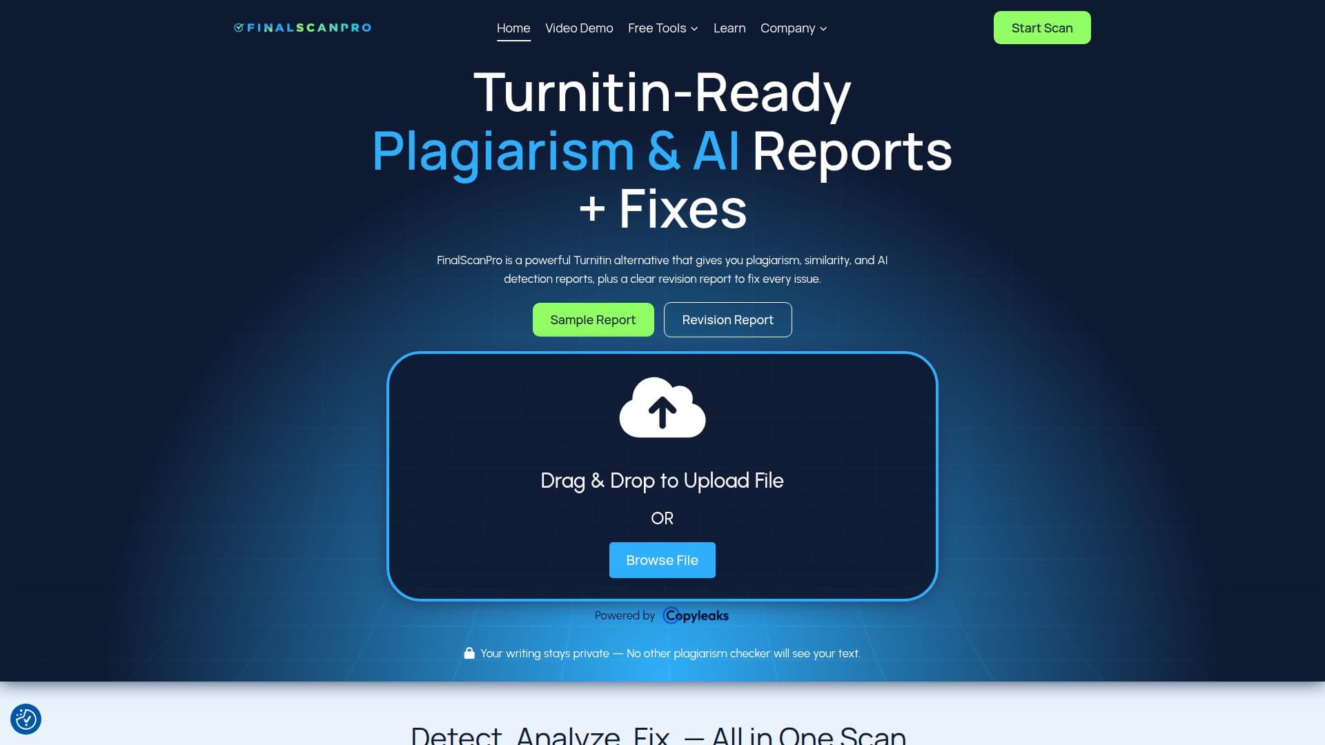 FinalScanPro — بديل Turnitin screenshot