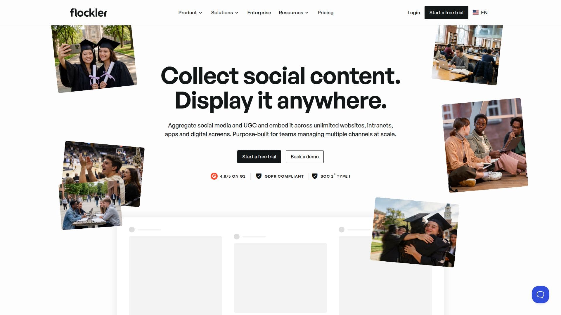 Flockler Social Media Aggregator screenshot
