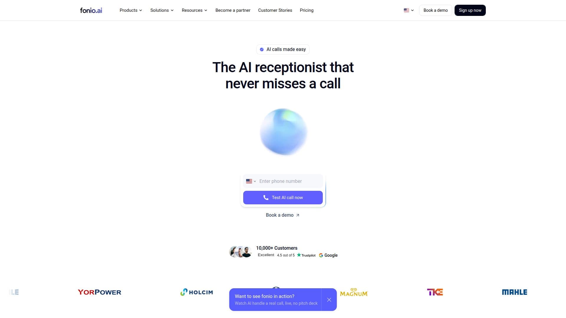 Assistente Telefônico Fonio AI screenshot