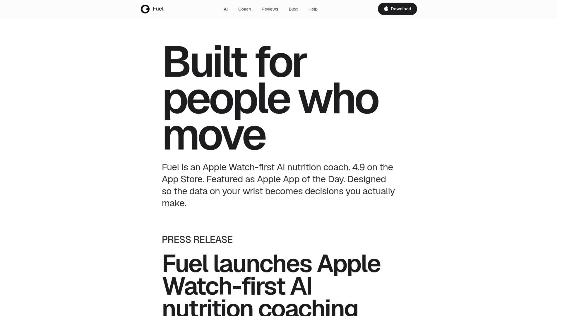 Fuel Nutrition AI Coach screenshot