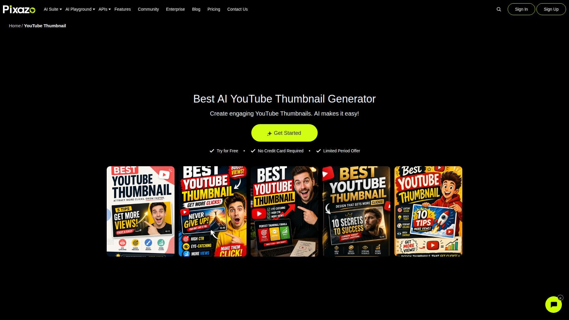 Appy Pie AI Criador de Miniaturas para YouTube screenshot