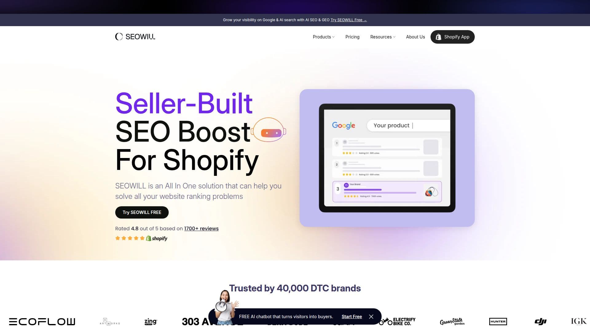 SEOWILL Shopify를 위한 SEO 도구 screenshot