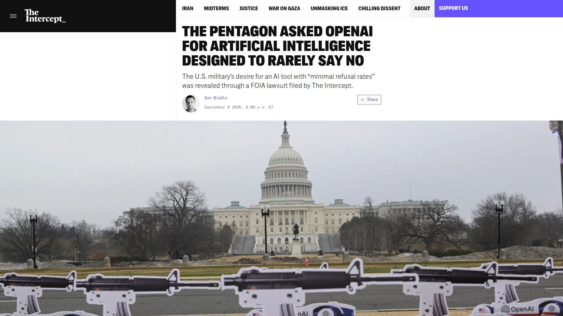 OpenAI Pentagon AI Vertrag screenshot