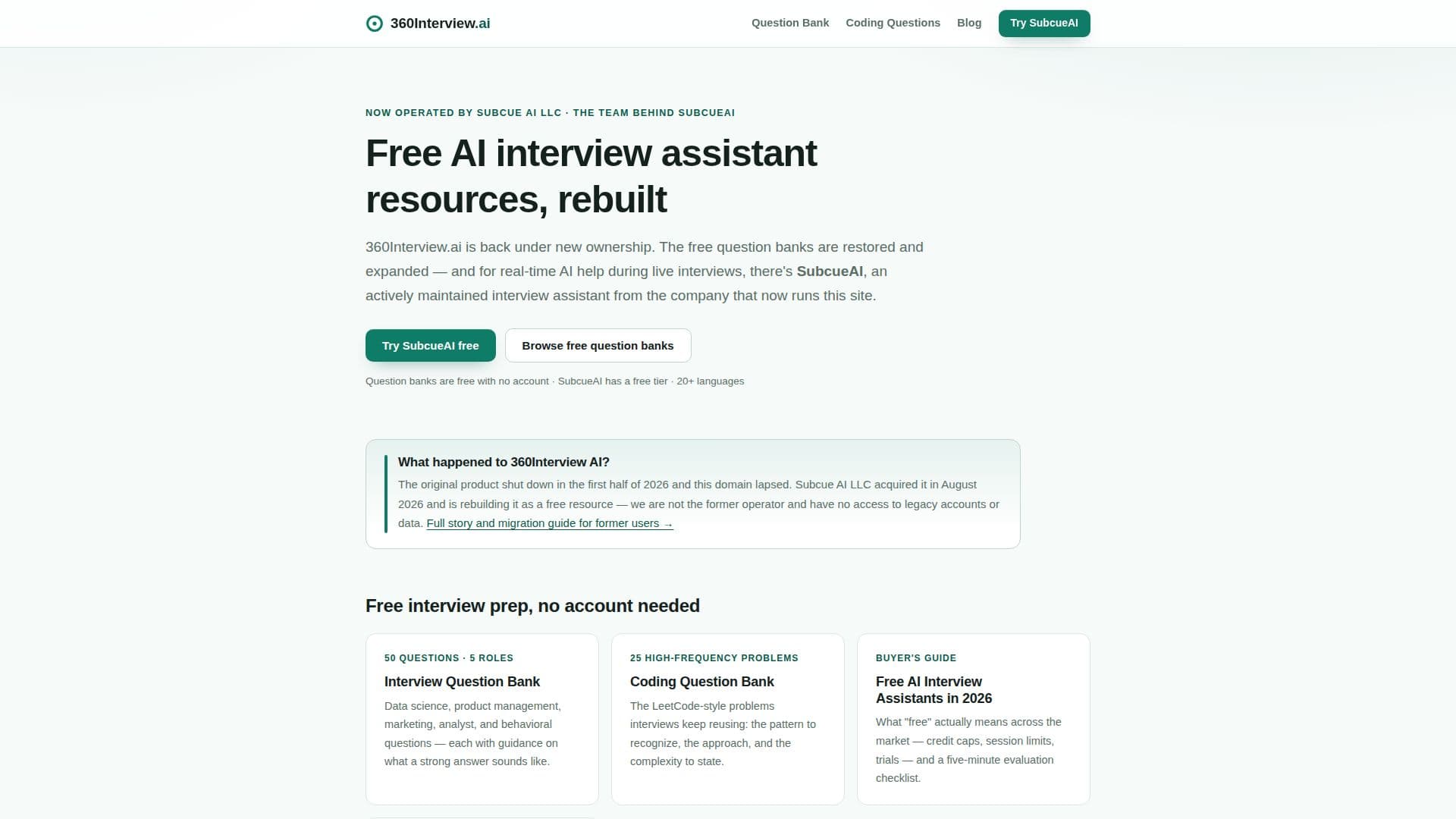 Screenshot von 360Interview.ai