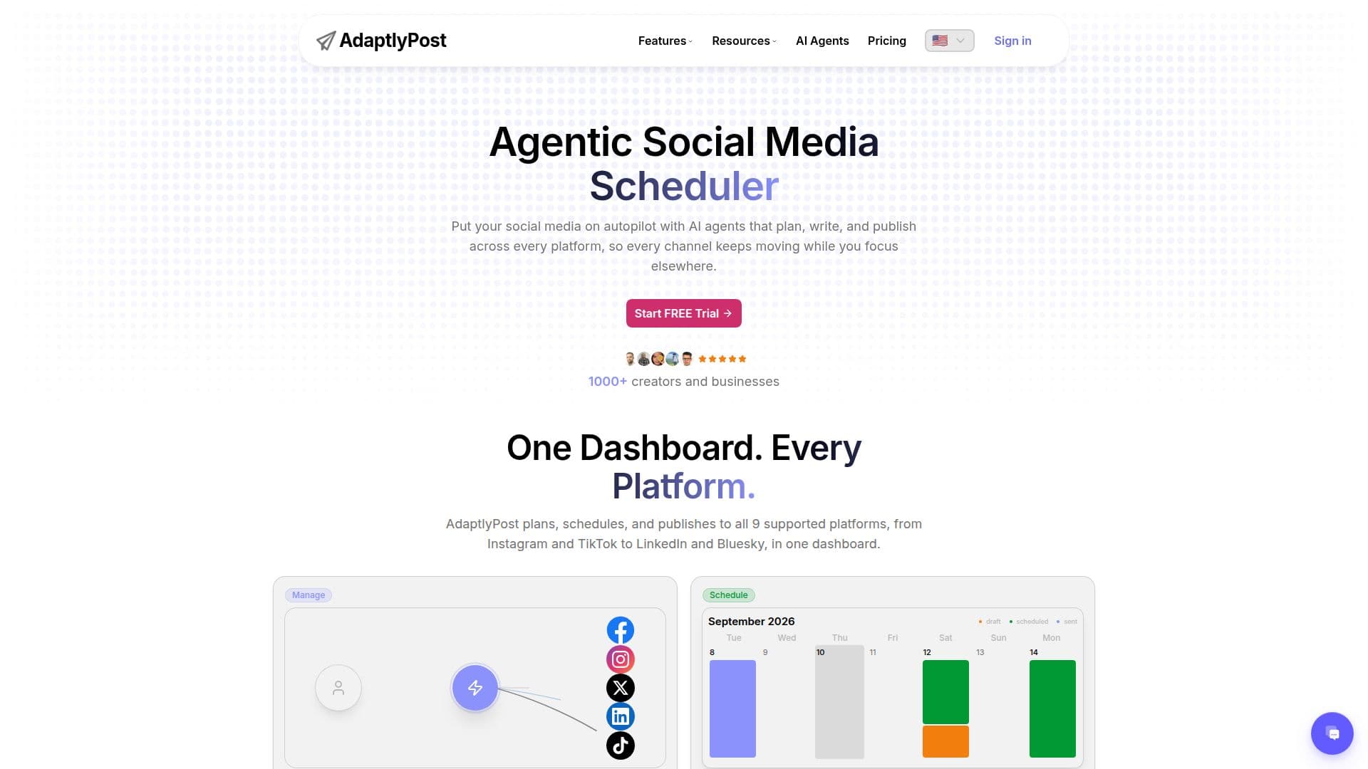 AdaptlyPost Agendador de Mídias Sociais screenshot