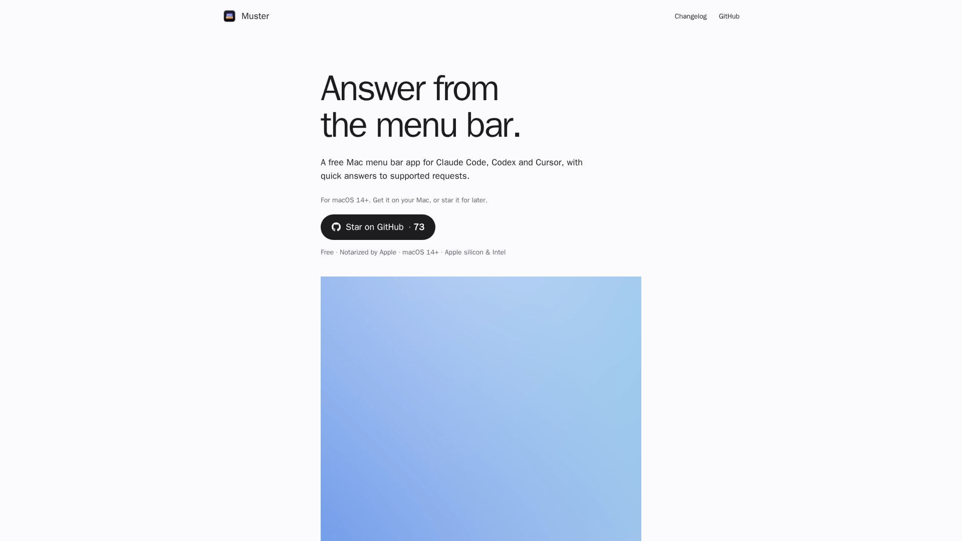 Muster screenshot