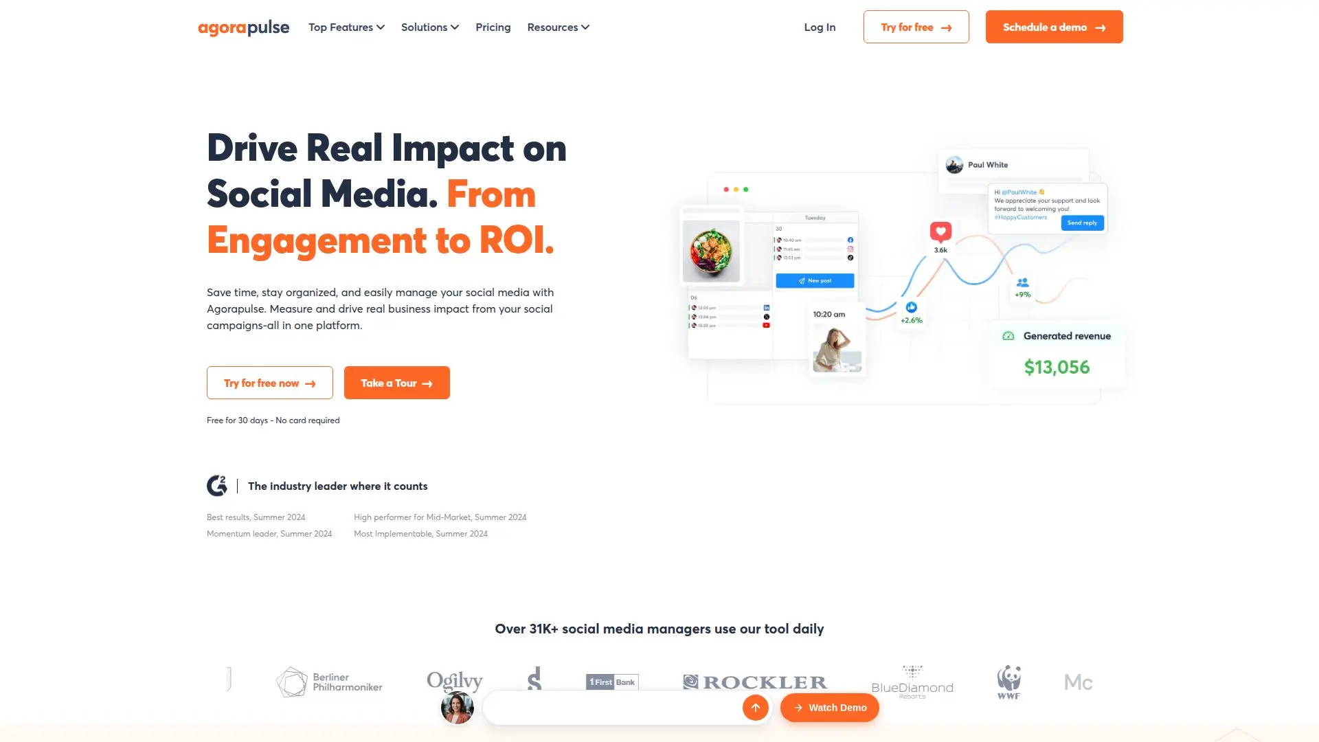 Agorapulse 스크린샷