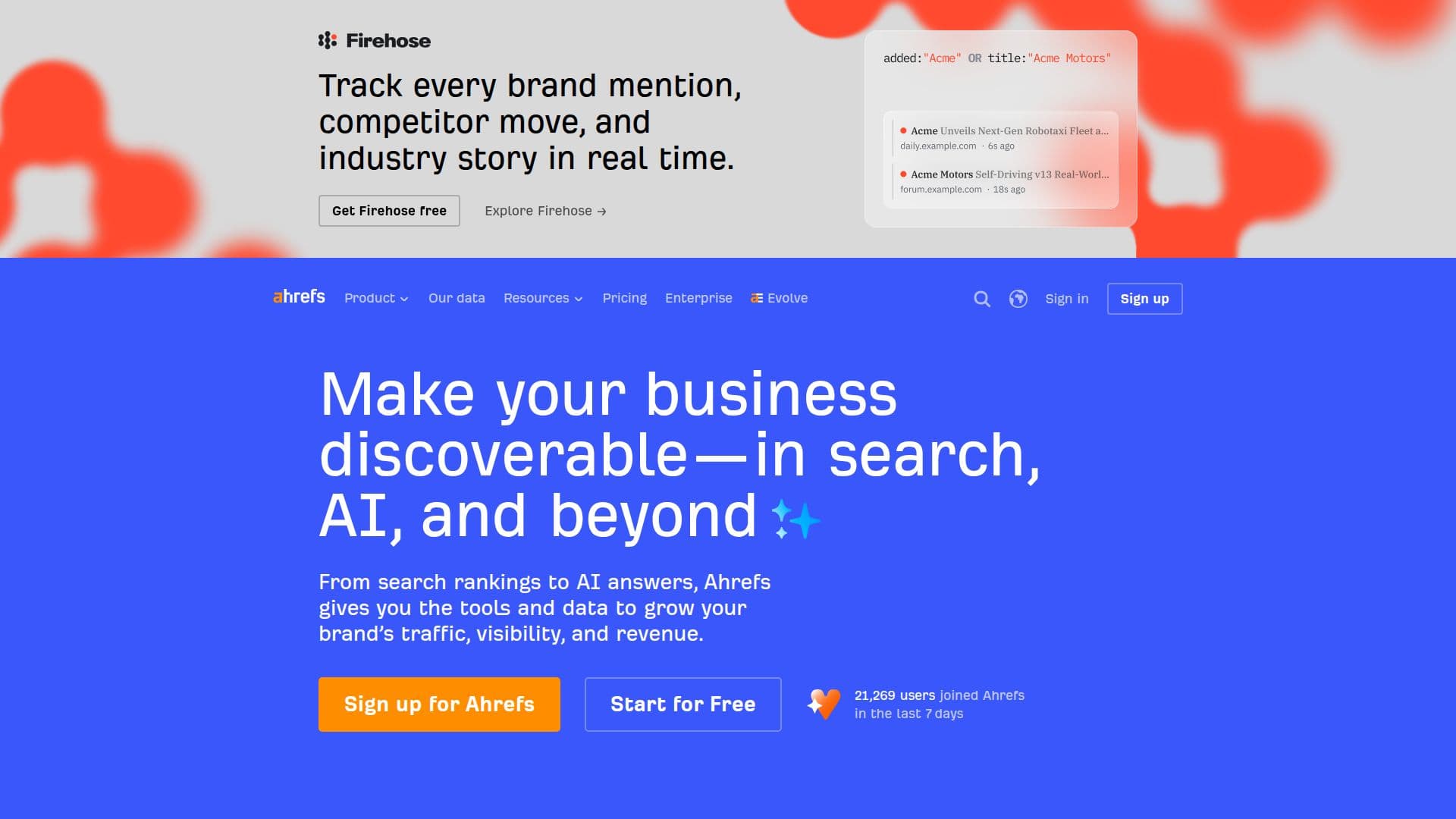 Ahrefs 截图