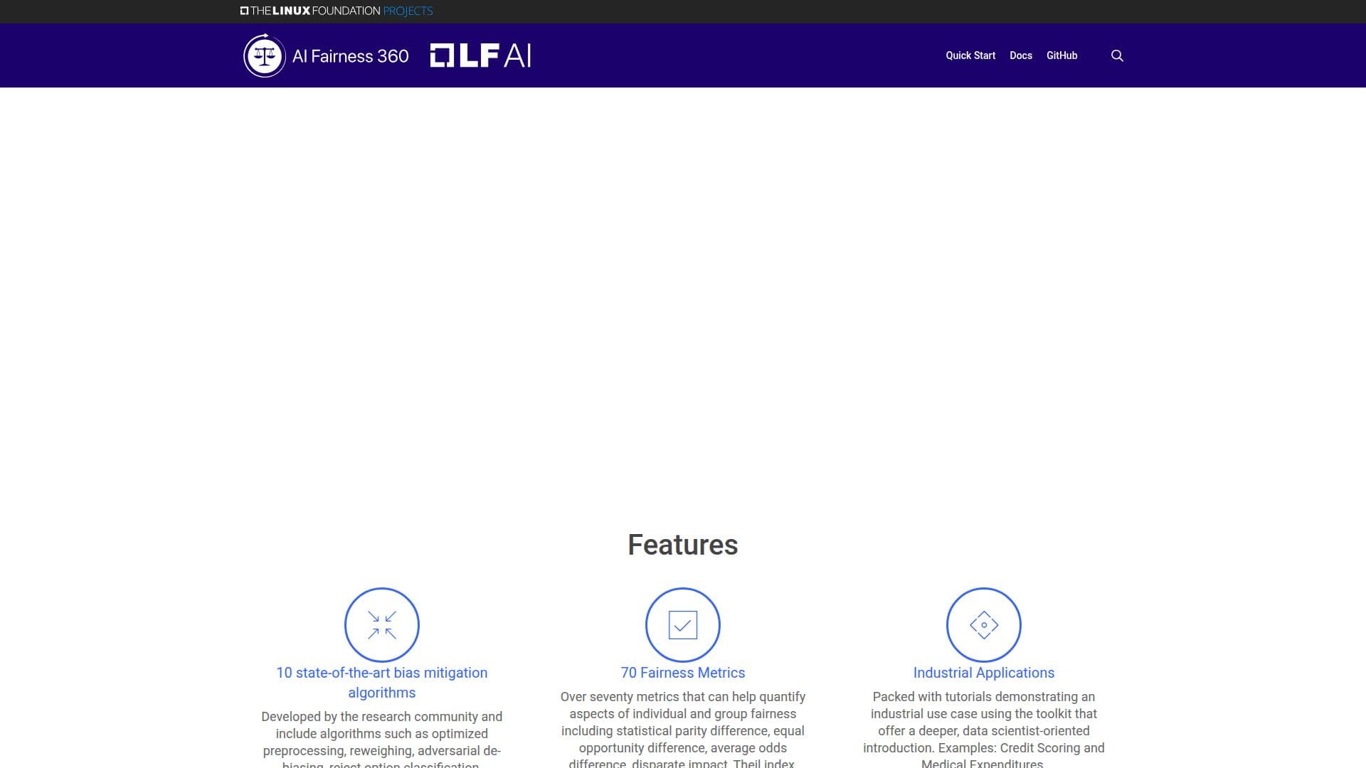 AI Fairness 360 Toolkit screenshot