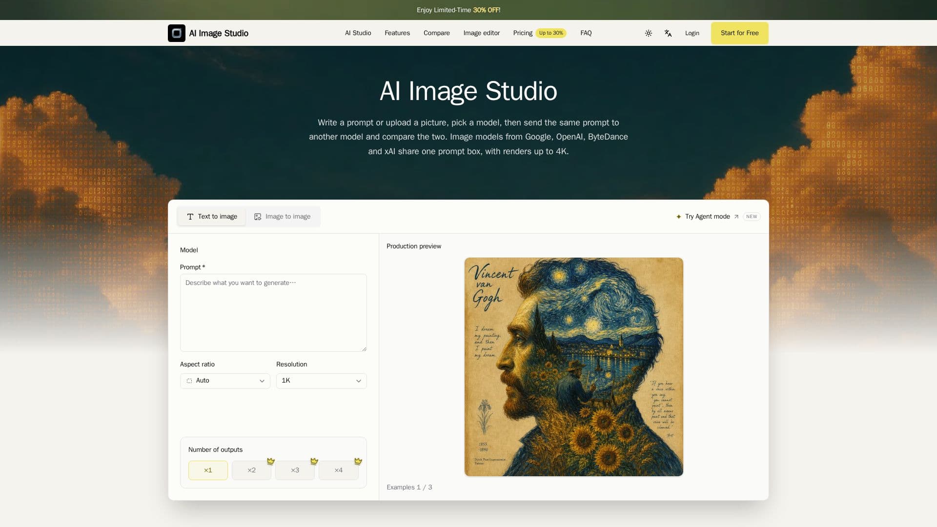 Screenshot von AI Image Studio