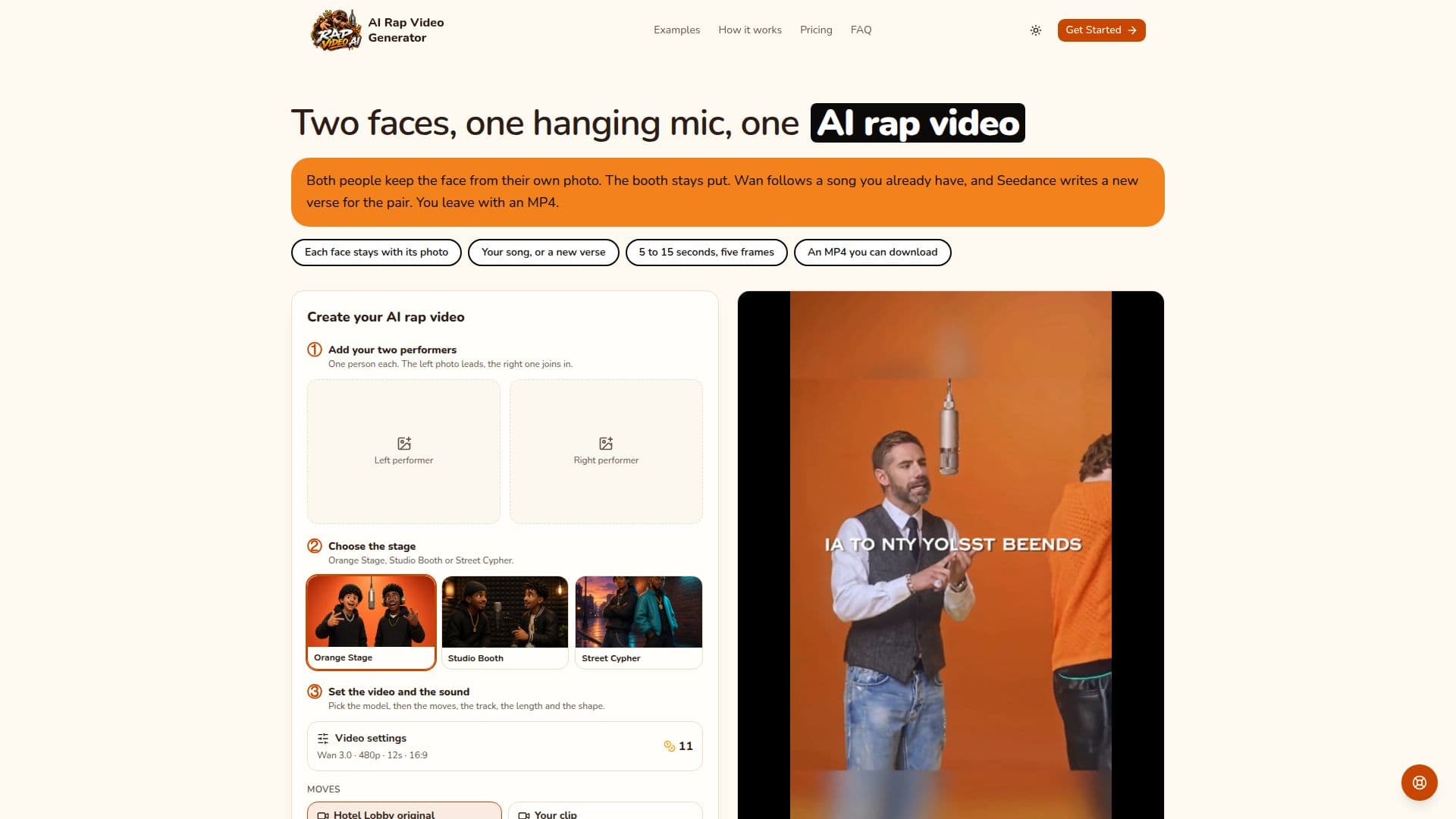 AI Rap Video Generator screenshot