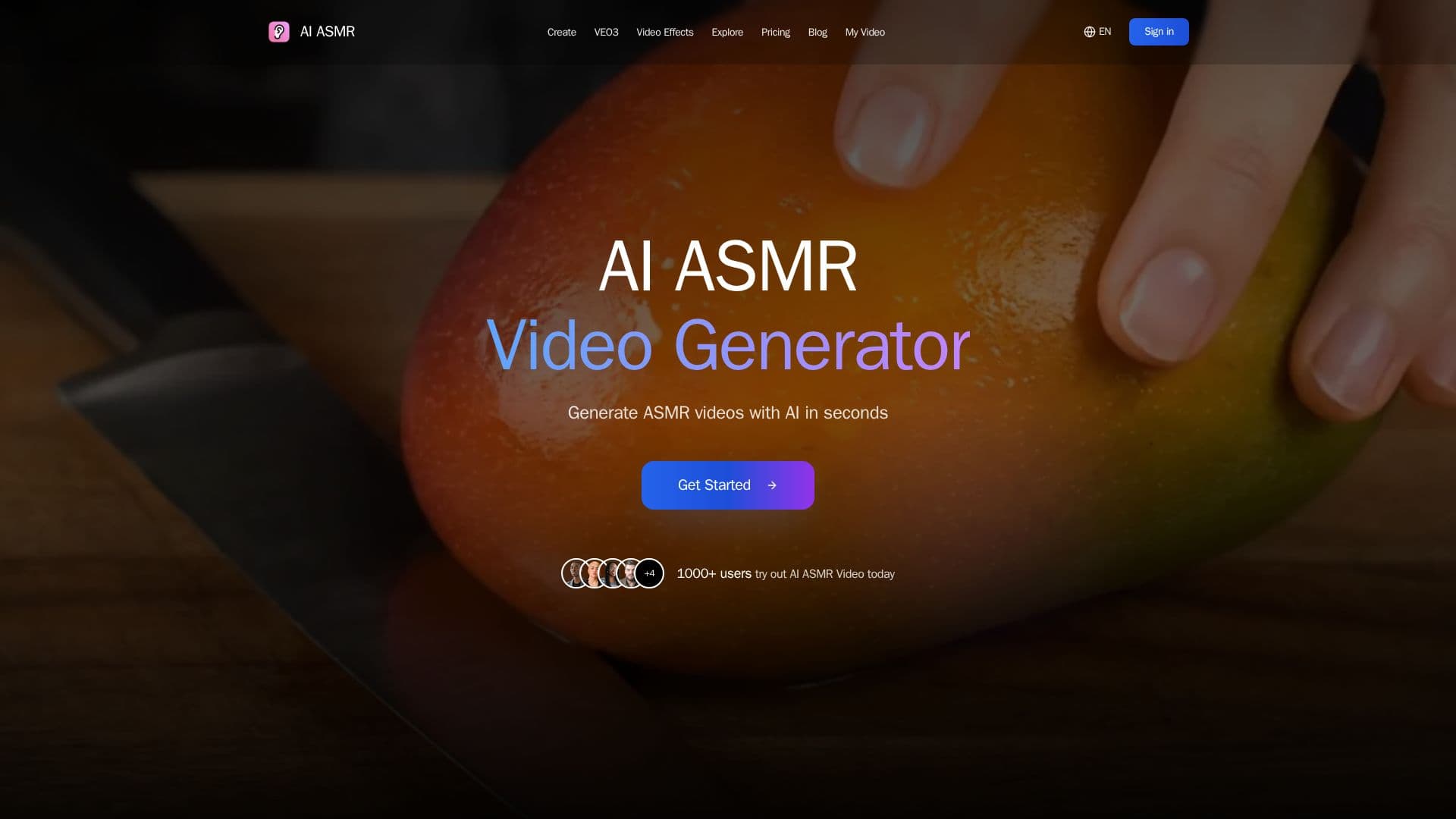 Screenshot von AI ASMR