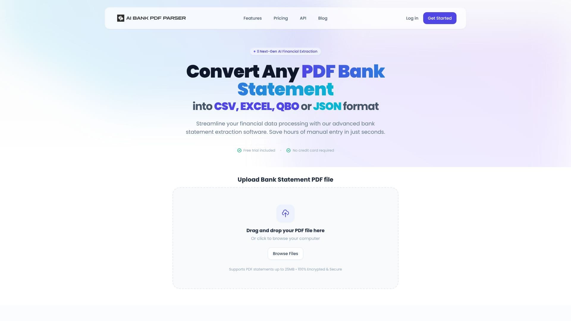 Tangkapan layar AI Bank Statement Parser