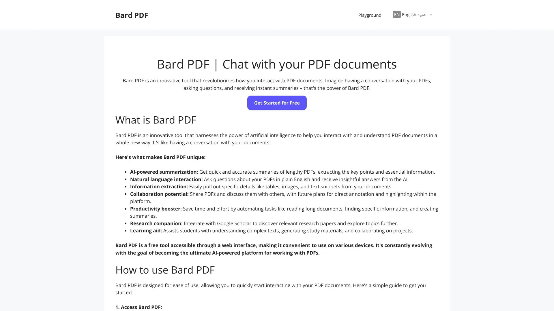 Bard PDF 스크린샷