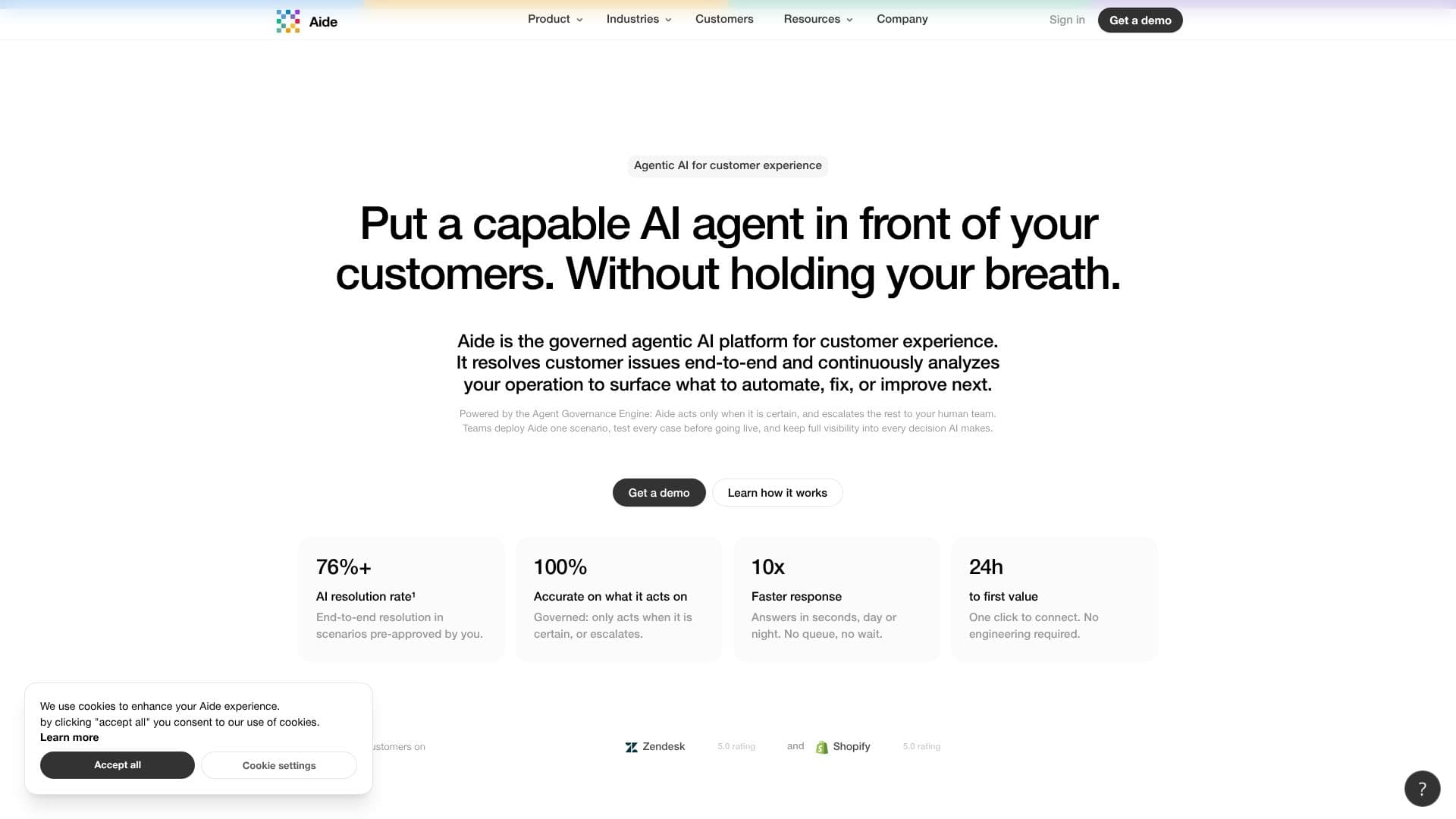 Tangkapan layar Aide: Platform AI Agentik