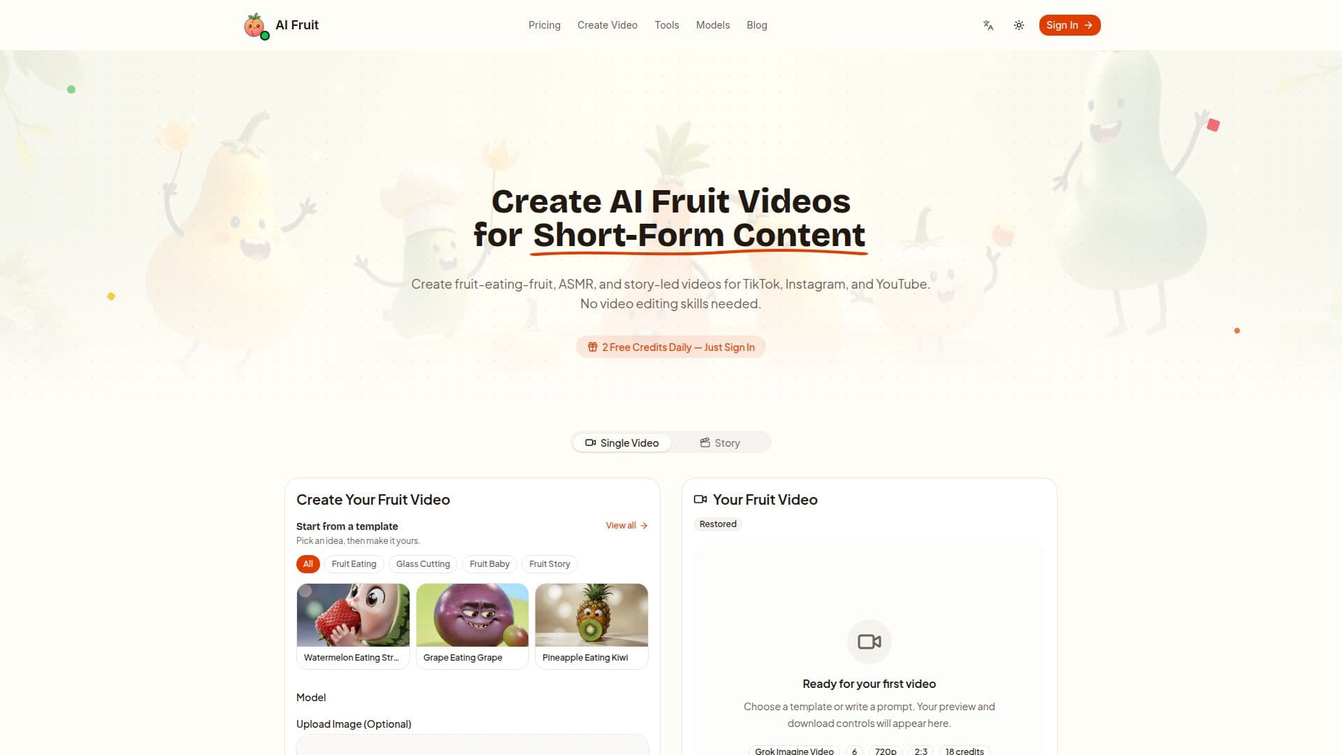 Screenshot von AI Fruit
