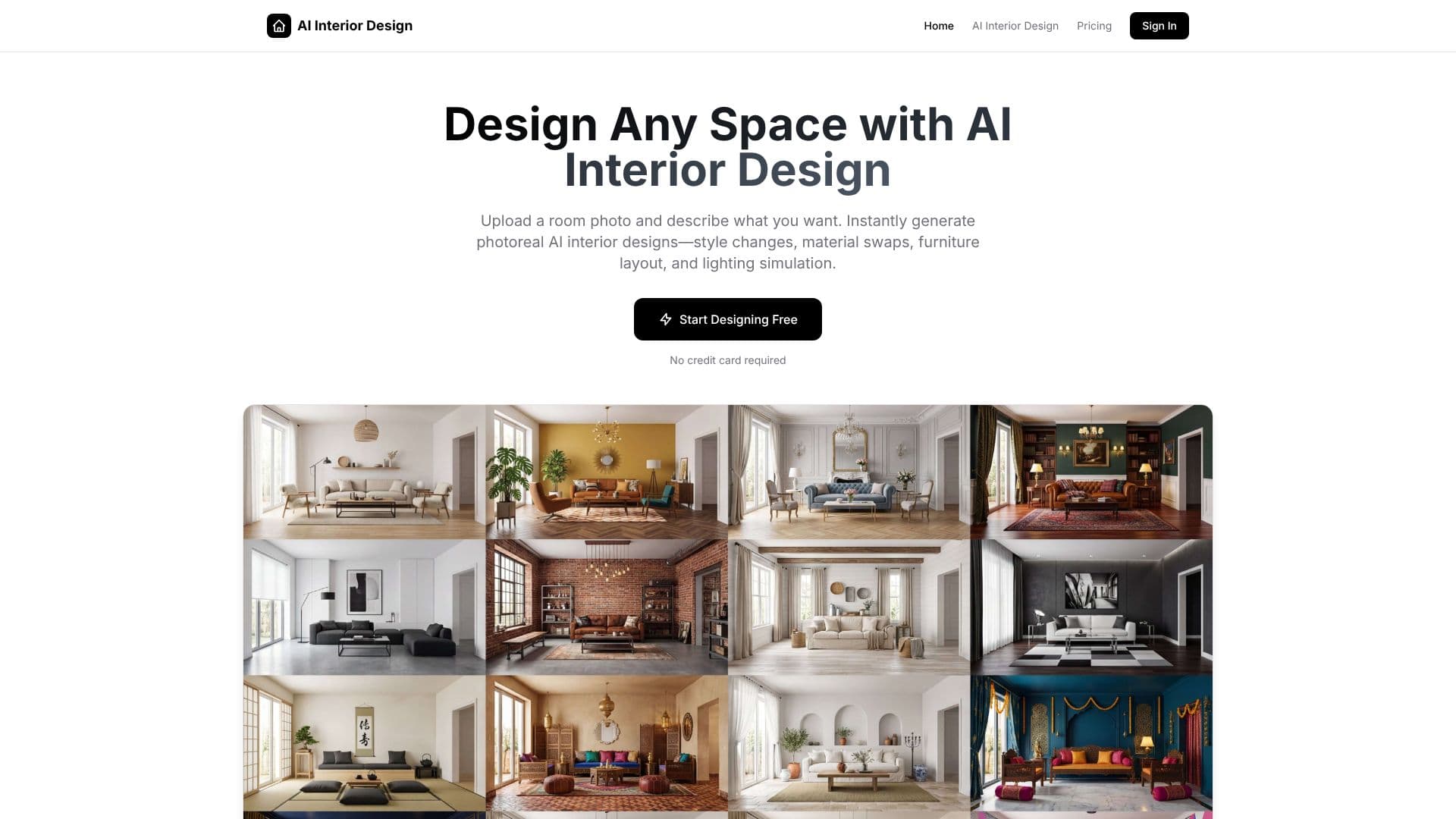 Captura de pantalla de Diseño de Interiores con IA