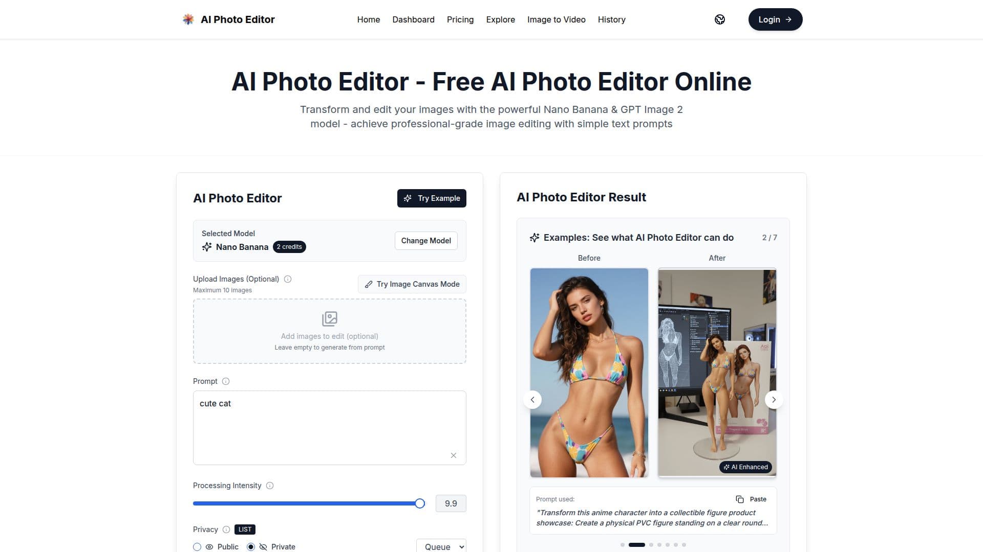 Tangkapan layar Editor Foto AI