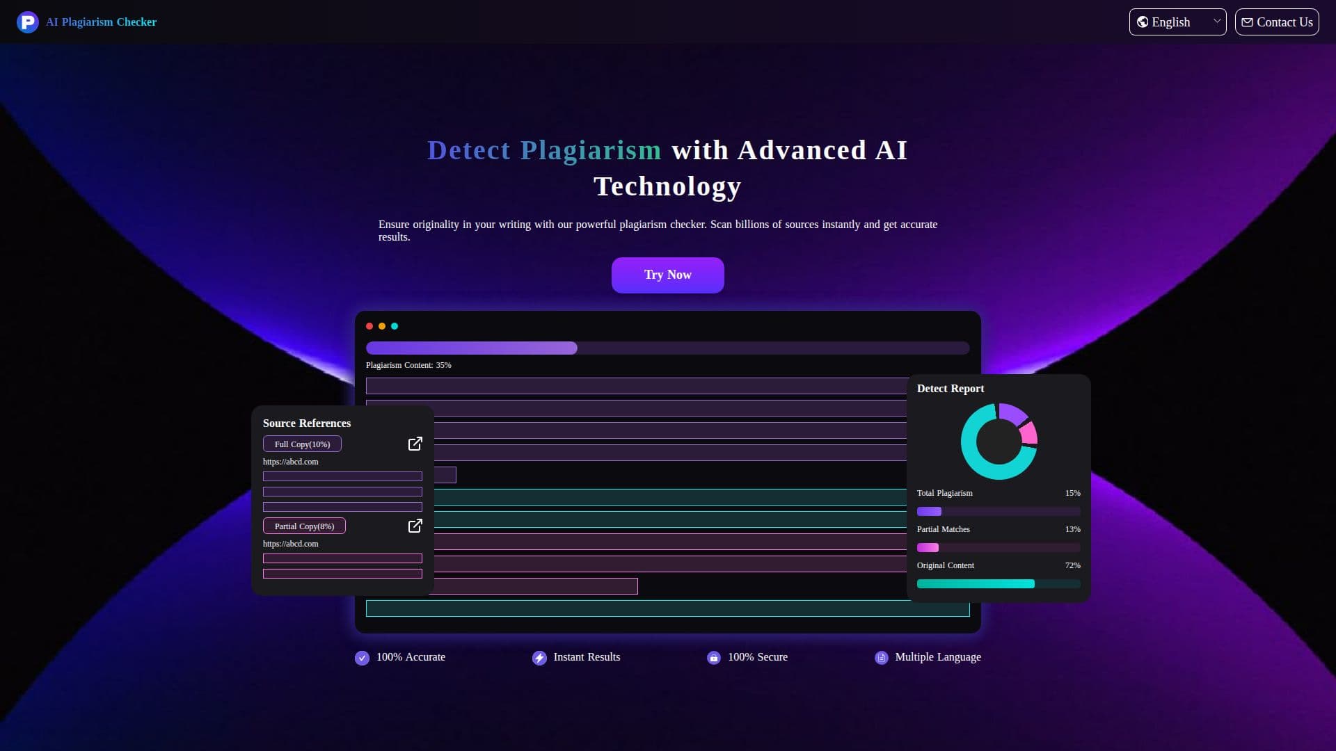 Скриншот AIPlagiarismChecker