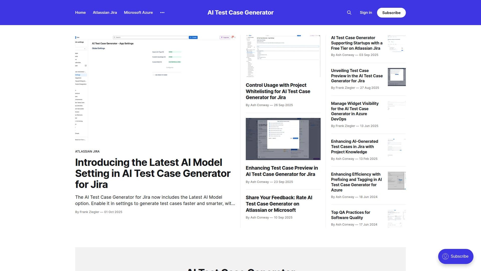 AI Test Case Generator screenshot