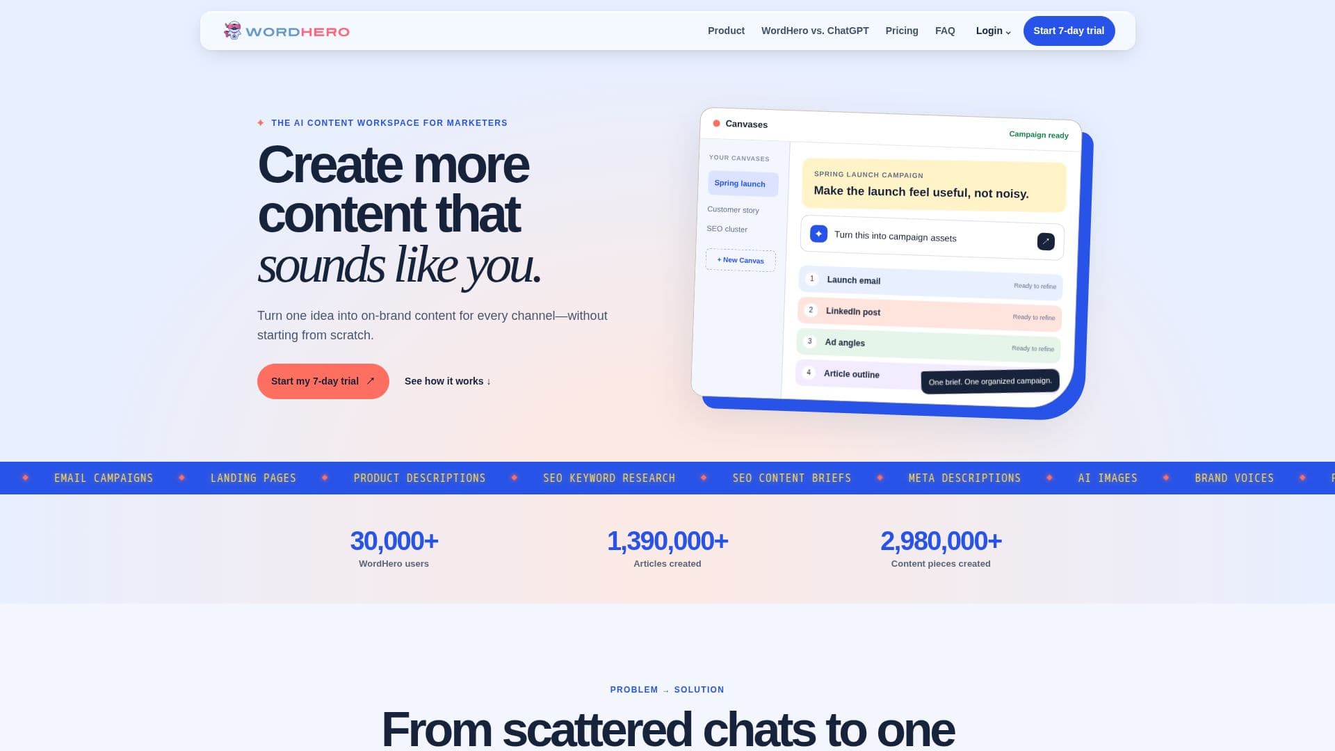 WordHero screenshot